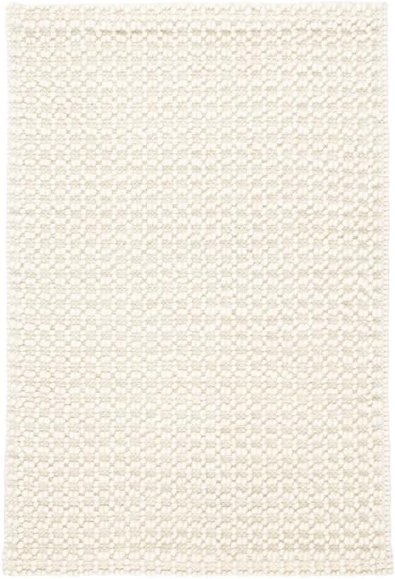 Handwoven Wool Area Rug - Hand Woven Natural Carpet Rugs- Bedroom Living Room Dining Room (Ivory- 6'x9')