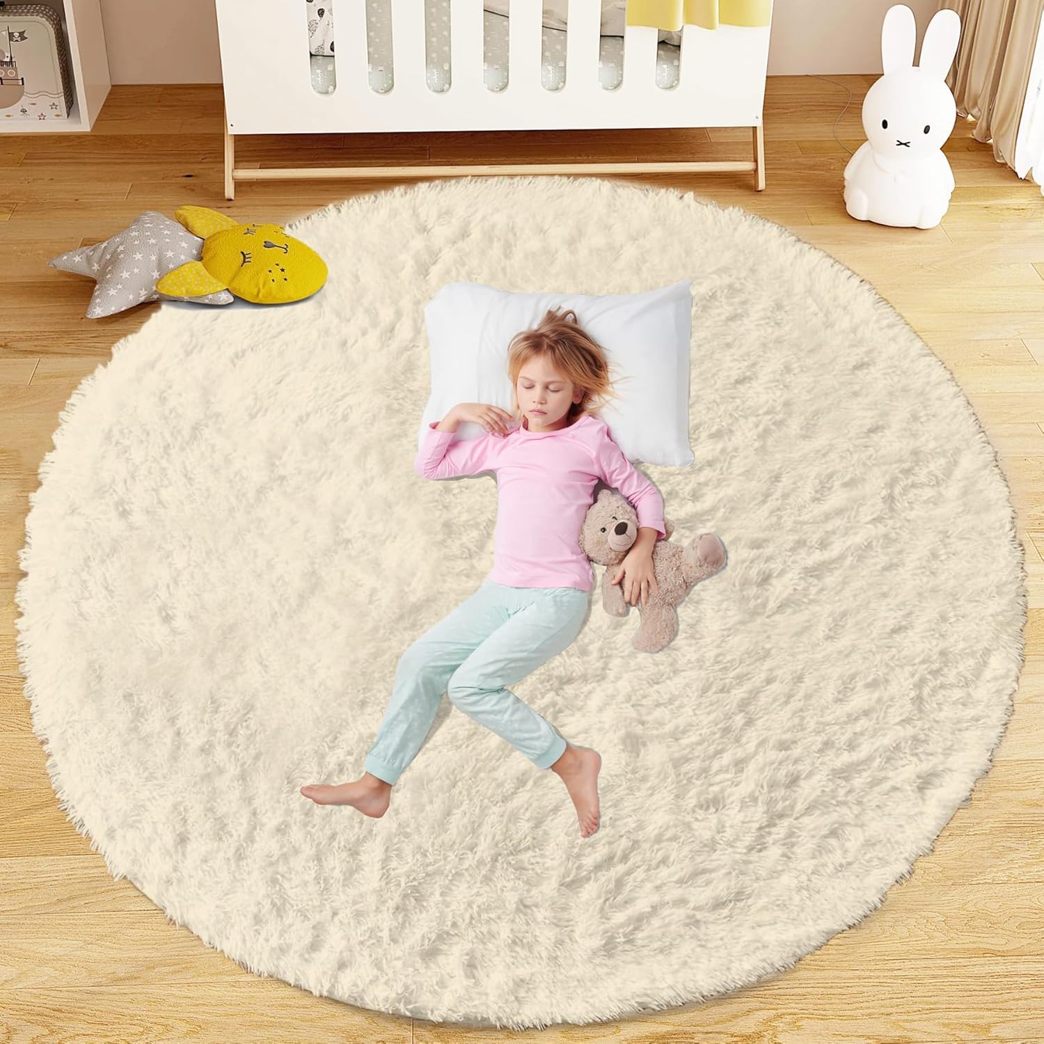 8x10 Area Rugs for Living Room: Fluffy Shag Soft Washable Rug Large Fuzzy Plush Indoor Carpet for Bedroom Nursery Playroom Kids Girls Boys Room (Camel, 8'x10')
