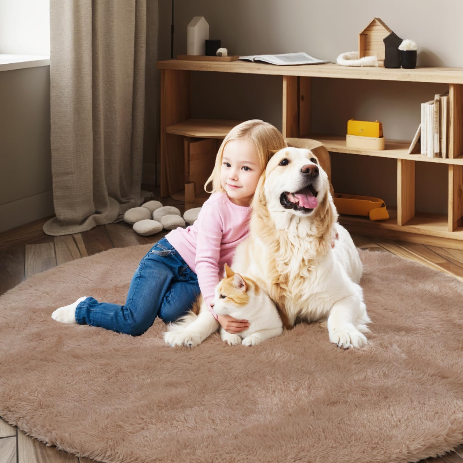 8x10 Area Rugs for Living Room Bedroom Rug, Large Shaggy Soft Plush Furry Bedside Rug, Area Rugs for Home Decor (Light Grey, 8x10 Feet)