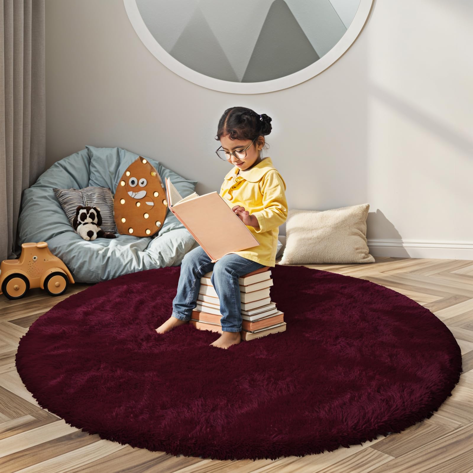 8x10 Area Rugs for Living Room Bedroom Rug, Large Shaggy Soft Plush Furry Bedside Rug, Area Rugs for Home Decor (Light Grey, 8x10 Feet)