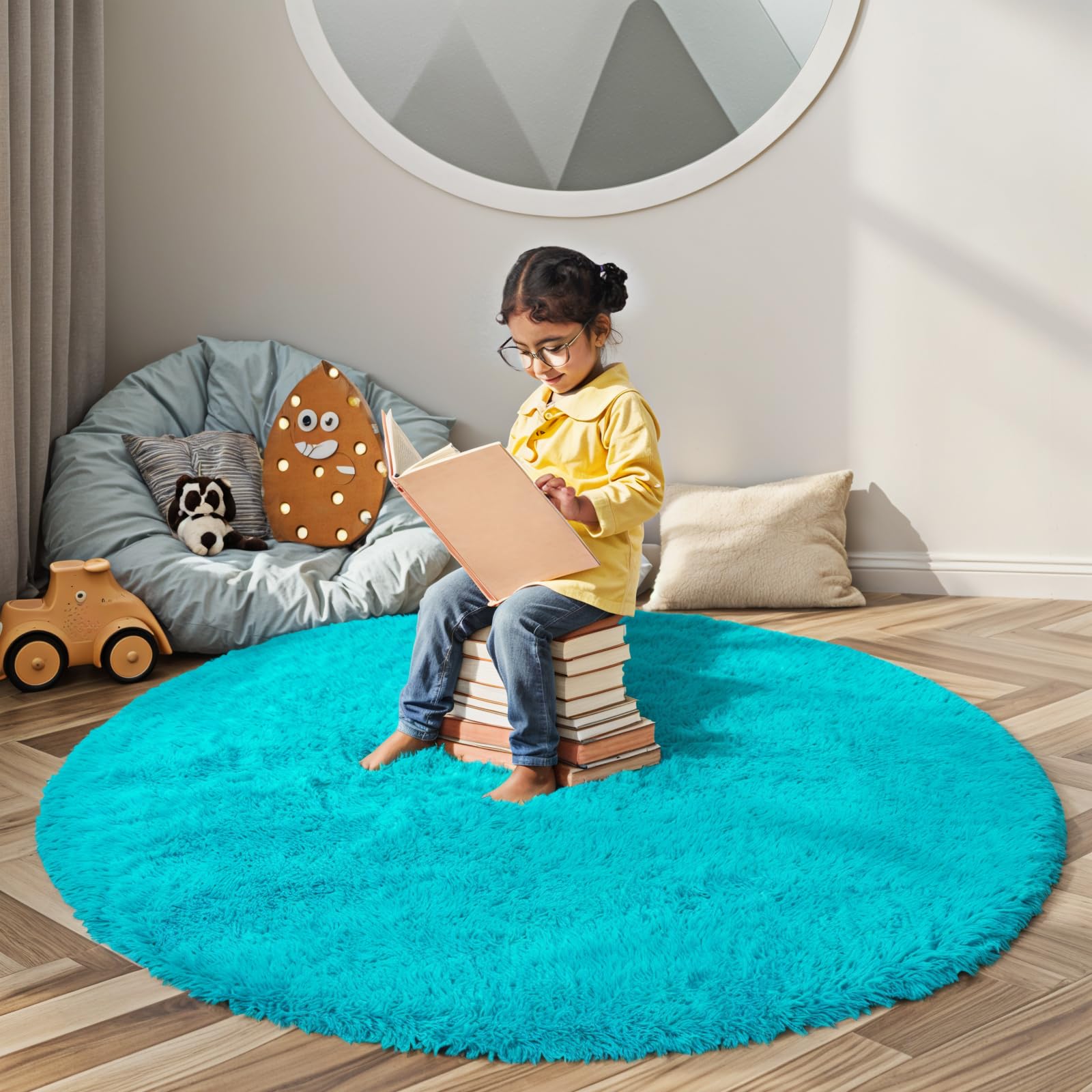 8x10 Area Rugs for Living Room Bedroom Rug, Large Shaggy Soft Plush Furry Bedside Rug, Area Rugs for Home Decor (Light Grey, 8x10 Feet)