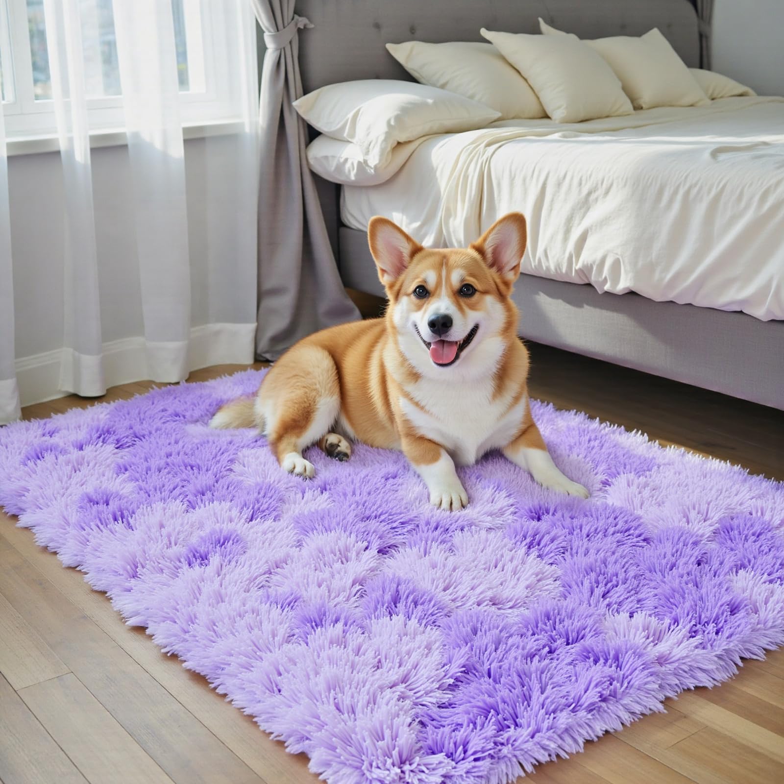 8x10 Area Rugs for Living Room Bedroom Rug, Large Shaggy Soft Plush Furry Bedside Rug, Area Rugs for Home Decor (Light Grey, 8x10 Feet)