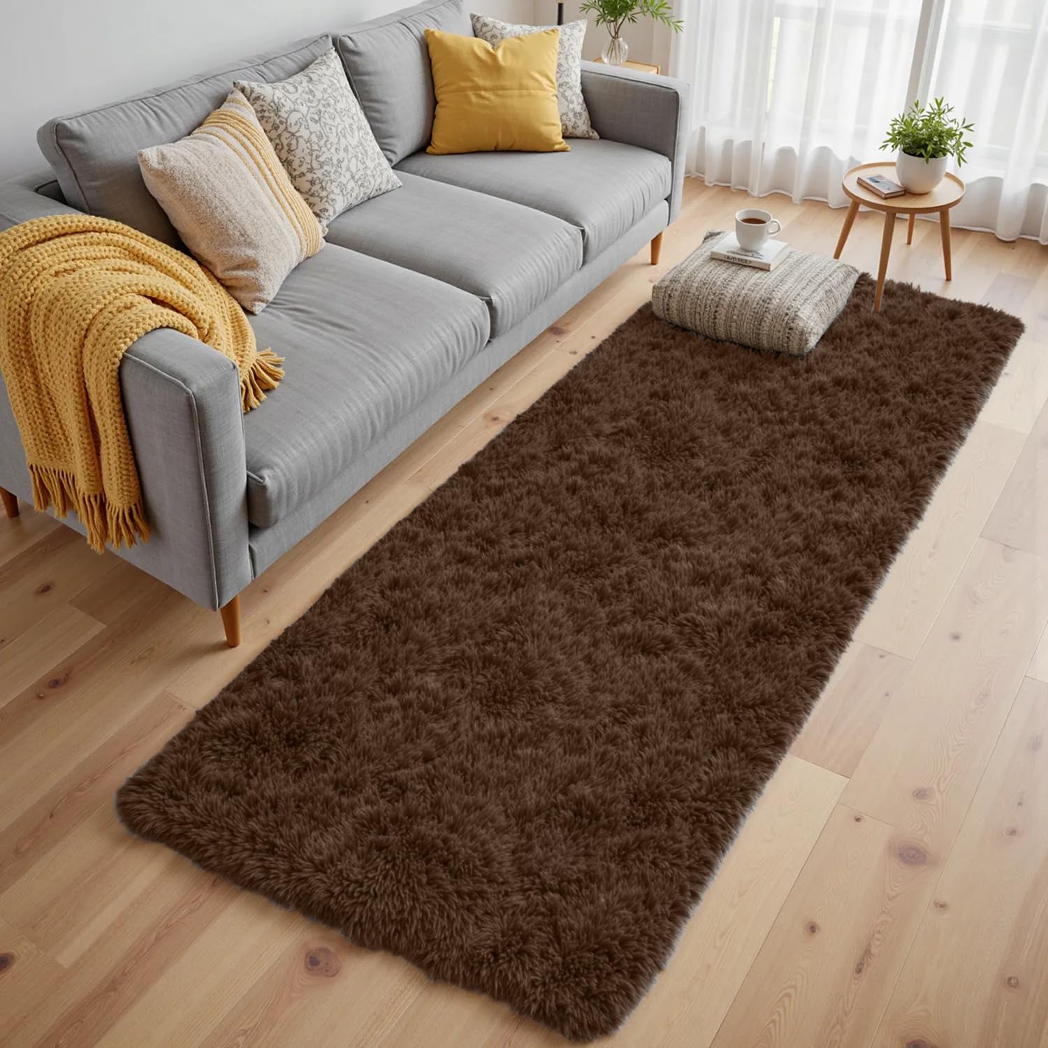 8x10 Area Rugs for Living Room: Ultra Soft Fluffy Shag Grey Rugs for Bedroom, Non-Slip Large Fuzzy Plush Rug Indoor Floor Carpet for Nursery Kids Boys Girls Room, Dorms, Playroom, Modern Home Decor