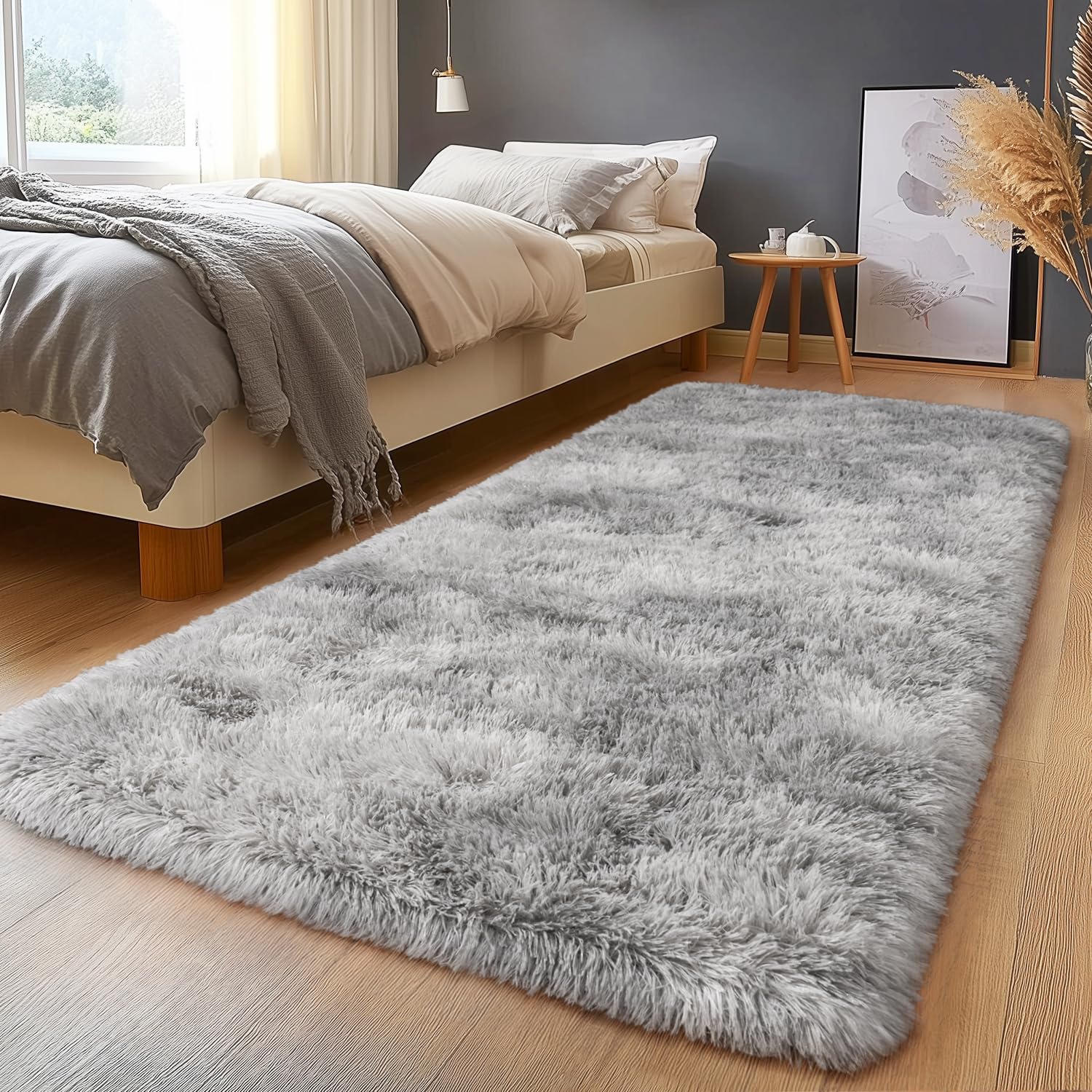 Upgrade Non-Slip Plush Rugs for Living Room, Soft Shaggy Carpets for Living Room, Fuzzy Rugs for Kids' Room, Perfect Decor for Modern Home Tie Dye Camel 8x10 Feet