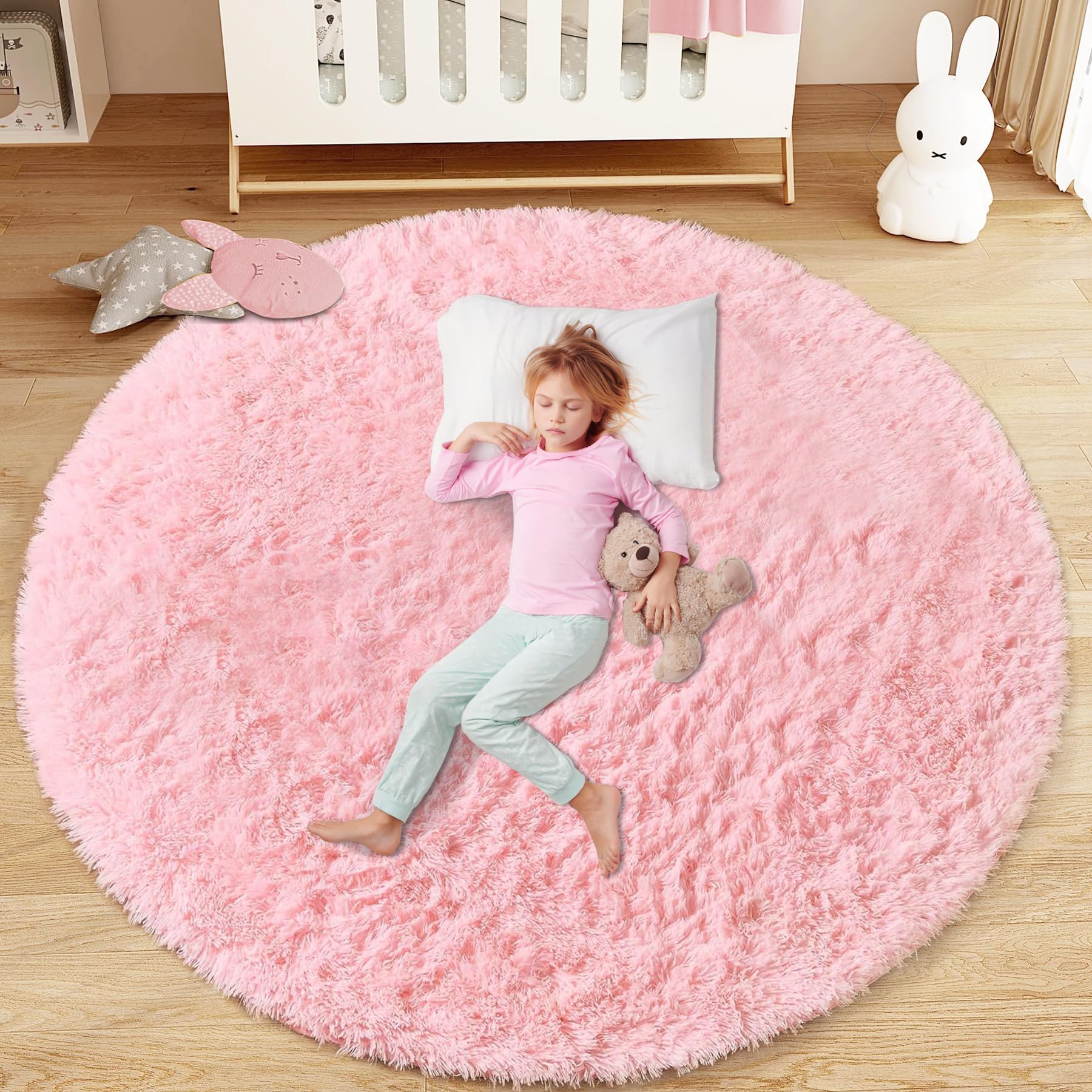 8x10 Area Rugs for Living Room: Fluffy Shag Soft Washable Rug Large Fuzzy Plush Indoor Carpet for Bedroom Nursery Playroom Kids Girls Boys Room (Camel, 8'x10')