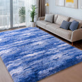Shag Rugs for Living Room 8x10, Ultra Soft Abstract Grey Big Fuzzy Rugs for Bedroom, 8 x 10 Fluffy Shaggy Plush Carpet Girls Kids Room Dorm Upgrade Non-Slip