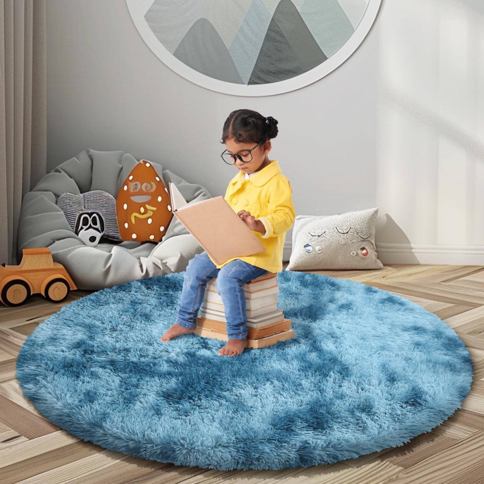 8x10 Area Rugs for Living Room Bedroom Rug, Large Shaggy Soft Plush Furry Bedside Rug, Area Rugs for Home Decor (Light Grey, 8x10 Feet)