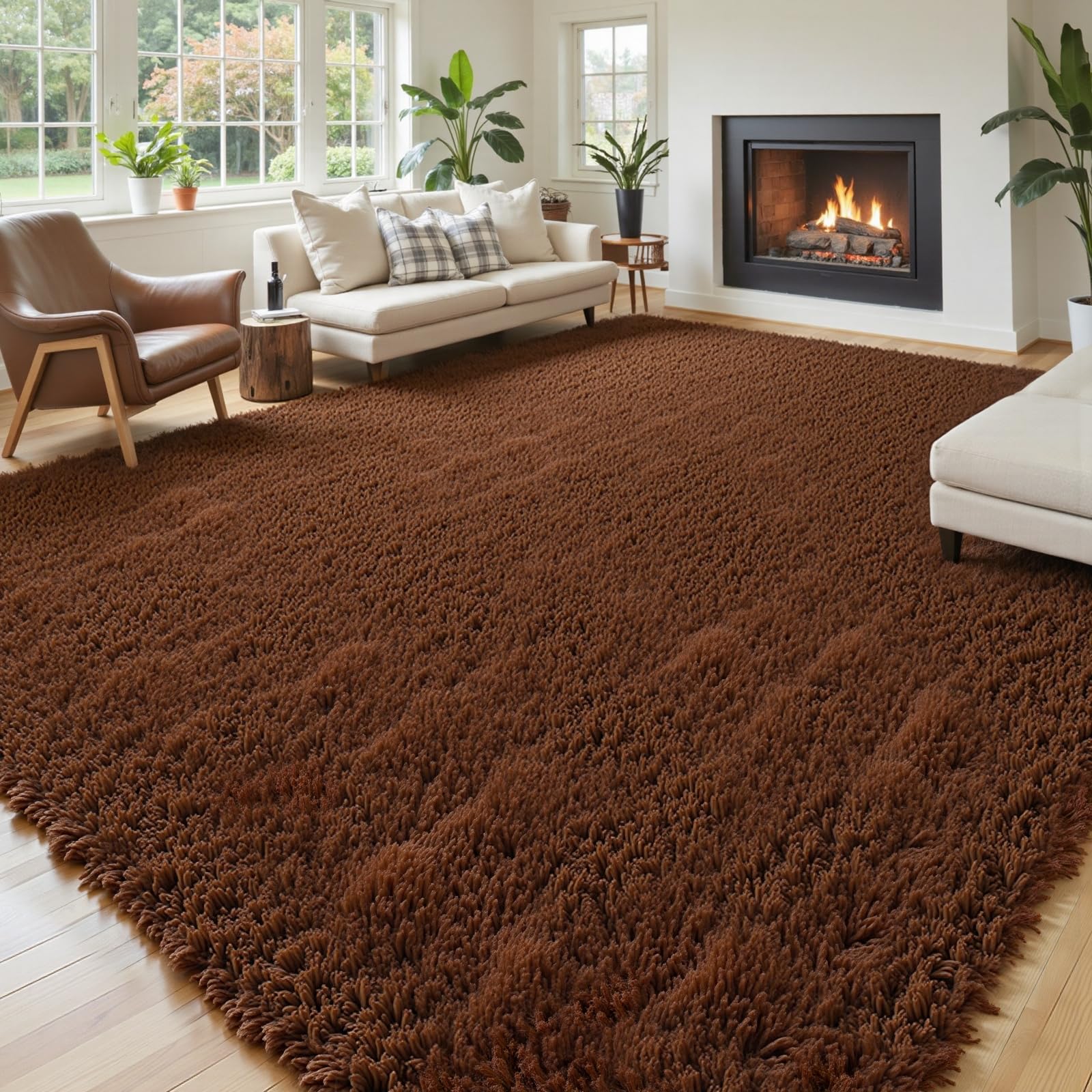 8x10 Area Rugs for Living Room Bedroom Rug, Large Shaggy Soft Plush Furry Bedside Rug, Area Rugs for Home Decor (Light Grey, 8x10 Feet)