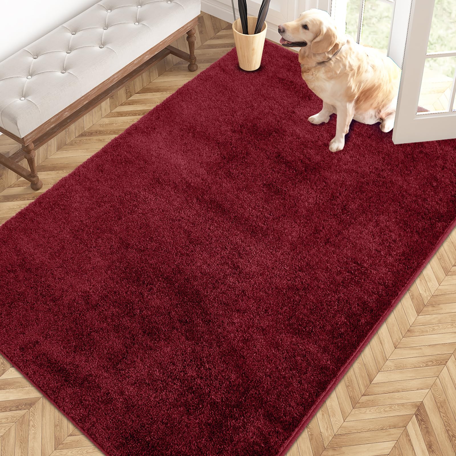 PURRUGS Dirt Trapping Door Mat 24" x 35.5", Non-Slip Machine Washable Entryway Rug, Dog Doormat, Indoor Front Door Mat, Super Absorbent Entry Rug for Muddy Shoes & Paws, Charcoal