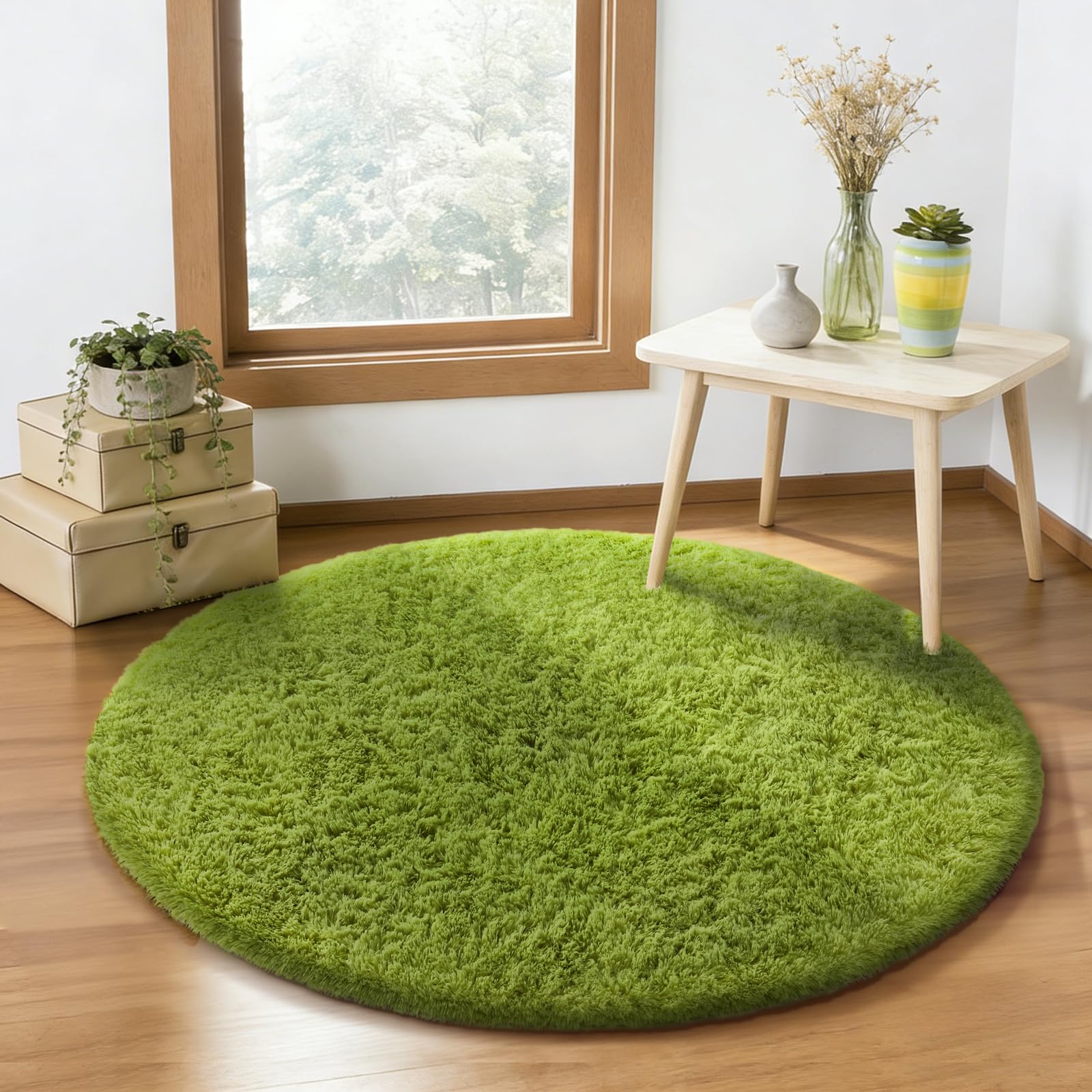 Ophanie 8x10 Area Rugs for Living Room, Upgrade Non-Slip Fluffy Soft Large Shag Bedroom Carpet, Ivory Big Indoor Thick Nursery Rug, Carpets for Boy and Girls Room Dorm Home Decor Aesthetic