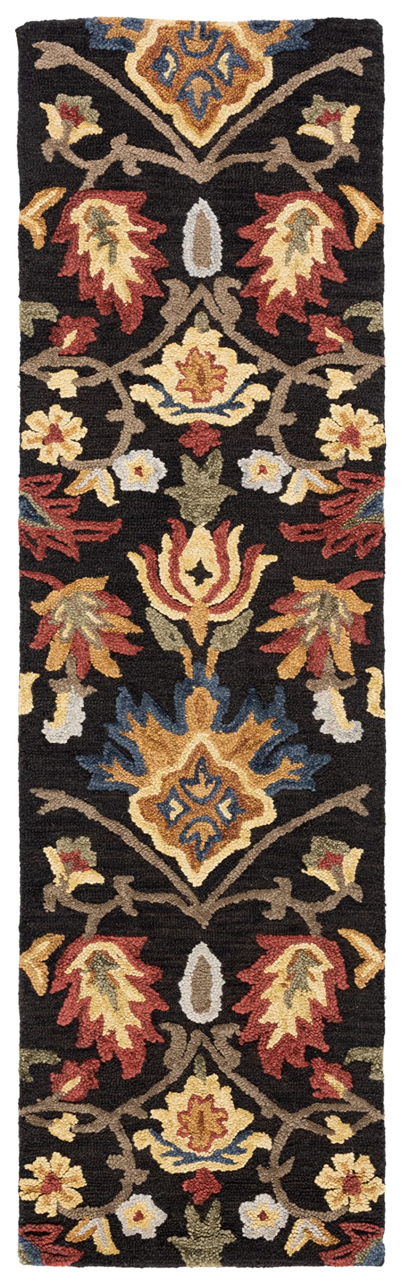 SAFAVIEH Area Rug 8x10 - Blossom Collection - Large - Green & Multi, Handmade Wool, Ideal for Living Room, Bedroom, Office, Dining Space (BLM402B)