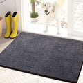 PURRUGS Dirt Trapping Door Mat 24" x 35.5", Non-Slip Machine Washable Entryway Rug, Dog Doormat, Indoor Front Door Mat, Super Absorbent Entry Rug for Muddy Shoes & Paws, Charcoal