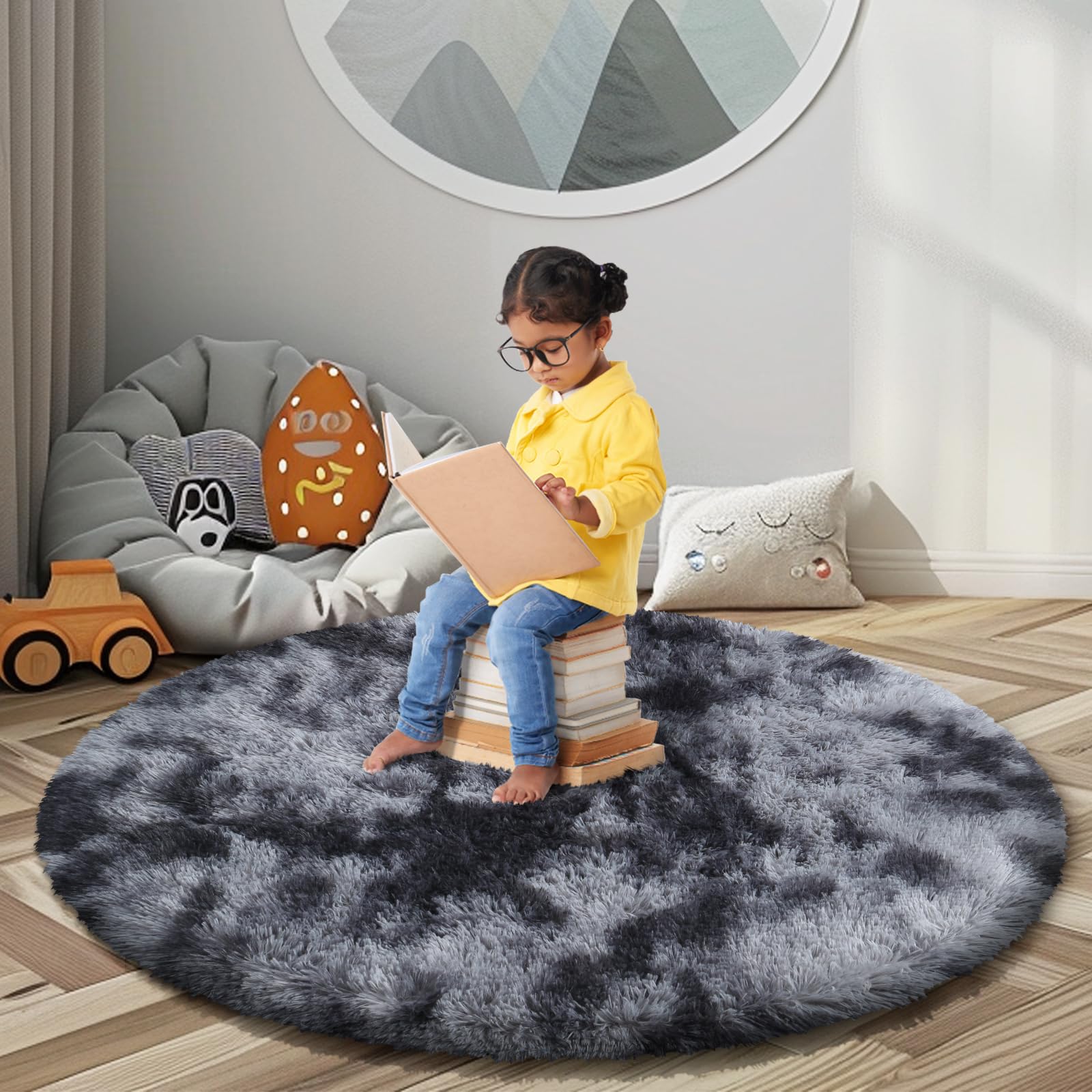 8x10 Area Rugs for Living Room Bedroom Rug, Large Shaggy Soft Plush Furry Bedside Rug, Area Rugs for Home Decor (Light Grey, 8x10 Feet)