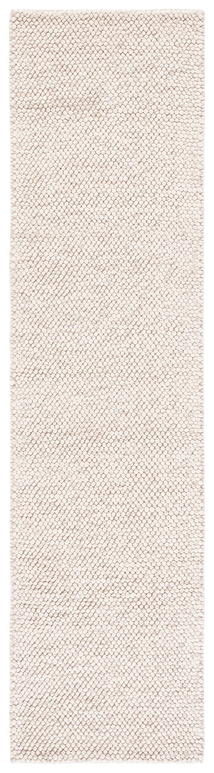 SAFAVIEH Area Rug 8x10 - Natura Collection - Large - Beige & Ivory, Handmade Wool Blend, Textured Design, Ideal for Living Room, Bedroom, Dining Space (NAT425B)