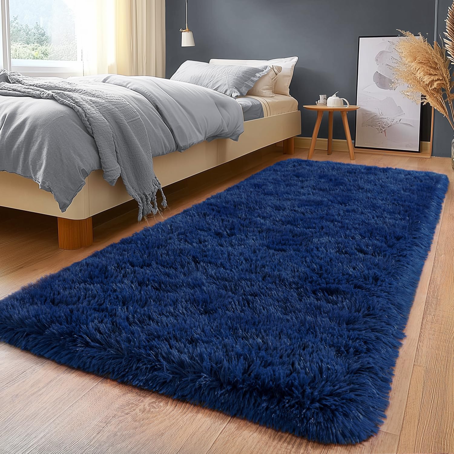 Upgrade Non-Slip Plush Rugs for Living Room, Soft Shaggy Carpets for Living Room, Fuzzy Rugs for Kids' Room, Perfect Decor for Modern Home Tie Dye Camel 8x10 Feet