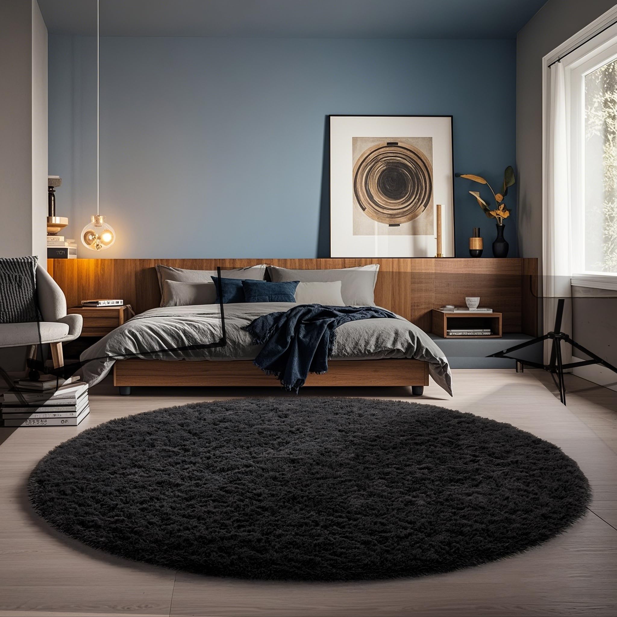 Ophanie 8x10 Area Rugs for Living Room, Upgrade Non-Slip Fluffy Soft Large Shag Bedroom Carpet, Ivory Big Indoor Thick Nursery Rug, Carpets for Boy and Girls Room Dorm Home Decor Aesthetic