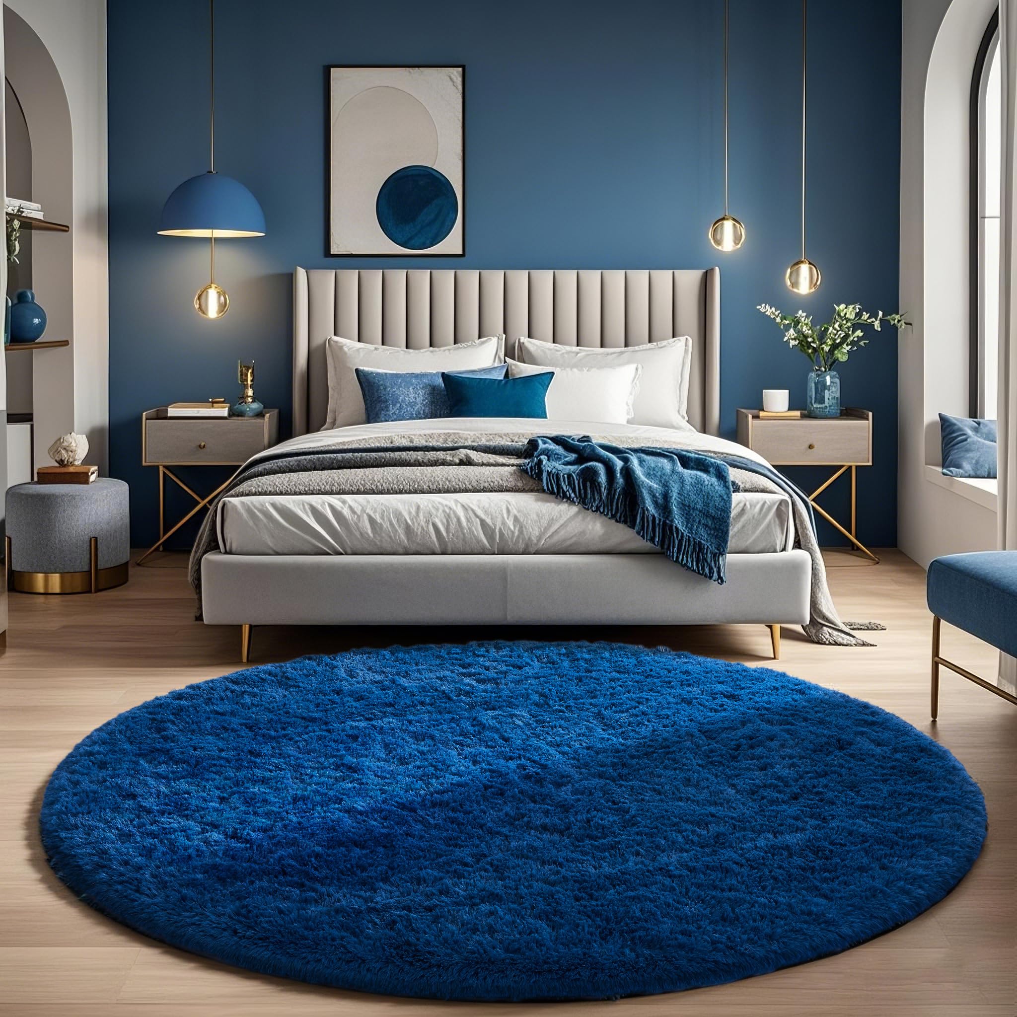 Ophanie 8x10 Area Rugs for Living Room, Upgrade Non-Slip Fluffy Soft Large Shag Bedroom Carpet, Ivory Big Indoor Thick Nursery Rug, Carpets for Boy and Girls Room Dorm Home Decor Aesthetic