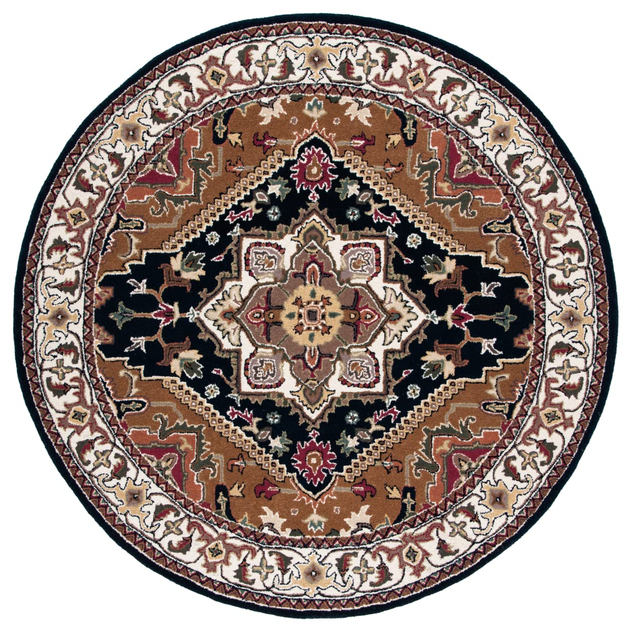 SAFAVIEH Area Rug 8x10 - Heritage Collection - Large - Red, Handmade Wool, Traditional Oriental Medallion Design, Ideal for Living Room, Bedroom, Dining Space (HG625A)