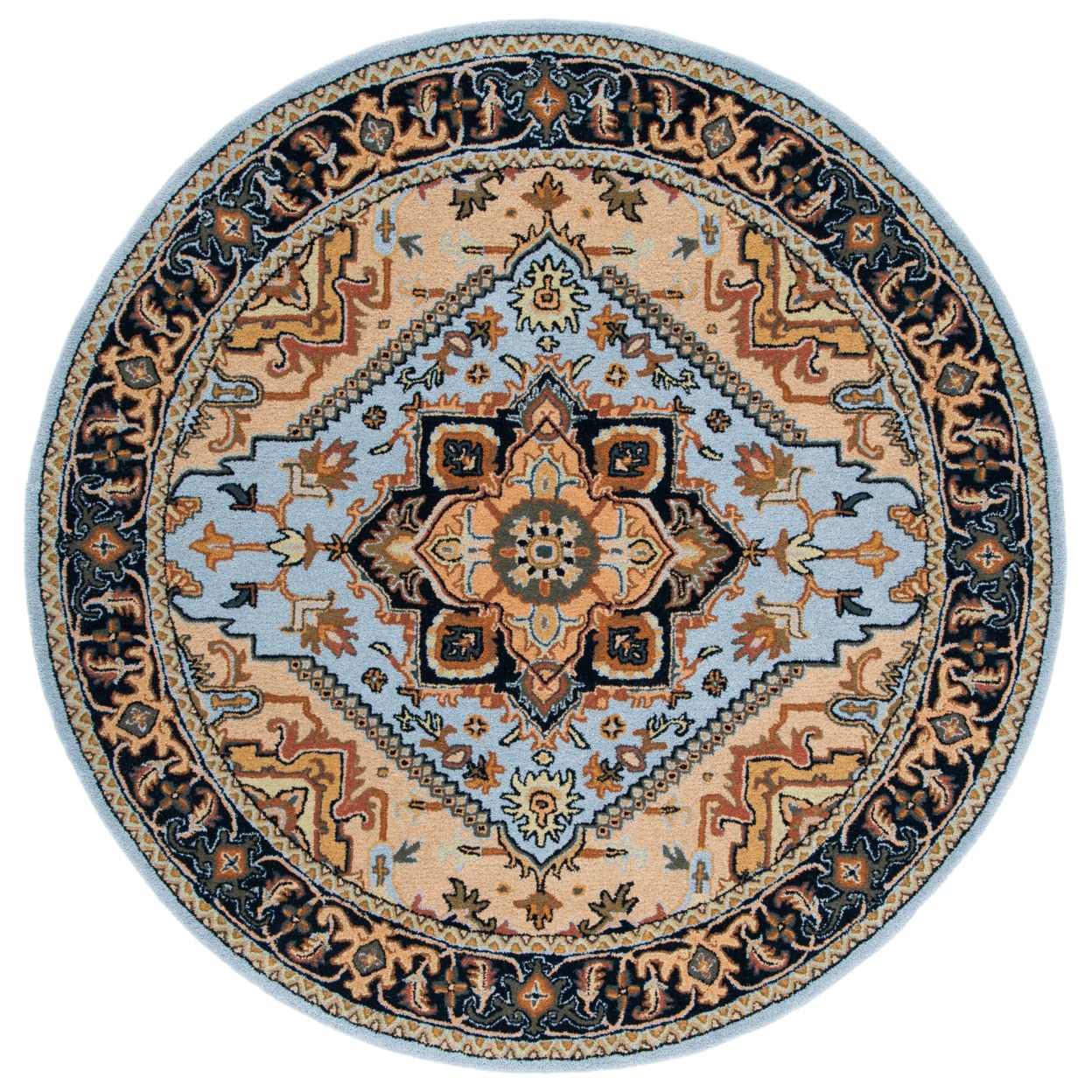 SAFAVIEH Area Rug 8x10 - Heritage Collection - Large - Red, Handmade Wool, Traditional Oriental Medallion Design, Ideal for Living Room, Bedroom, Dining Space (HG625A)