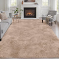 8x10 Area Rugs for Living Room Bedroom: Ultra Soft Fluffy Shag Rug Upgrade Non-Slip Non-Shedding Large Fuzzy Plush Carpet Indoor Floor Carpets for Kids Room Playroom Nursery Dorms Home Decor Black