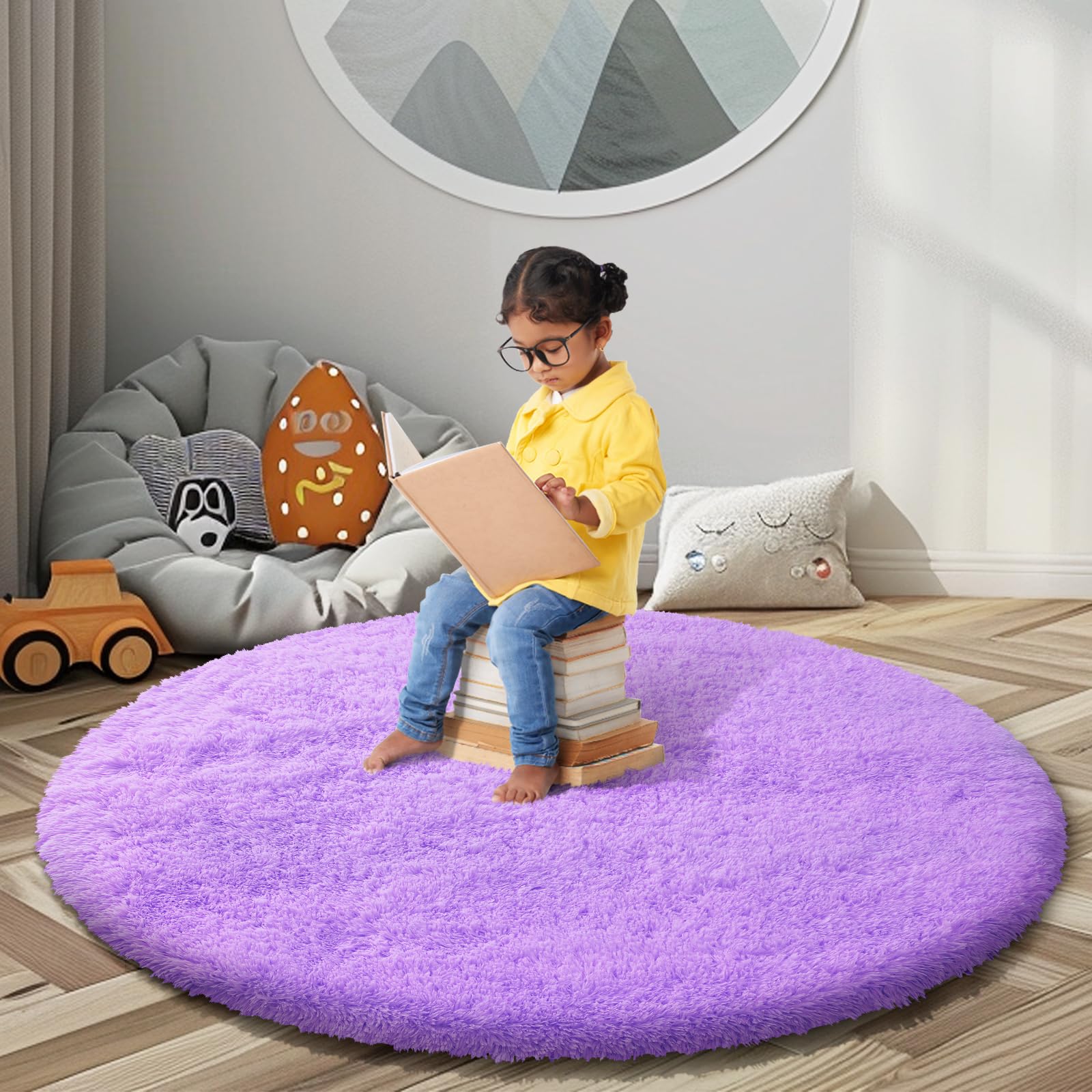 8x10 Area Rugs for Living Room Bedroom Rug, Large Shaggy Soft Plush Furry Bedside Rug, Area Rugs for Home Decor (Light Grey, 8x10 Feet)