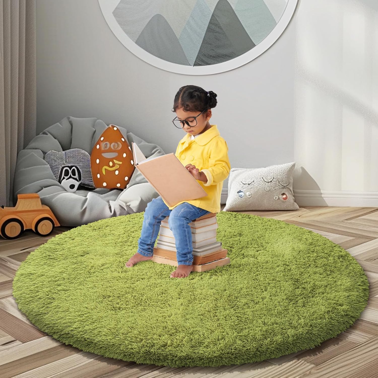 8x10 Area Rugs for Living Room Bedroom Rug, Large Shaggy Soft Plush Furry Bedside Rug, Area Rugs for Home Decor (Light Grey, 8x10 Feet)