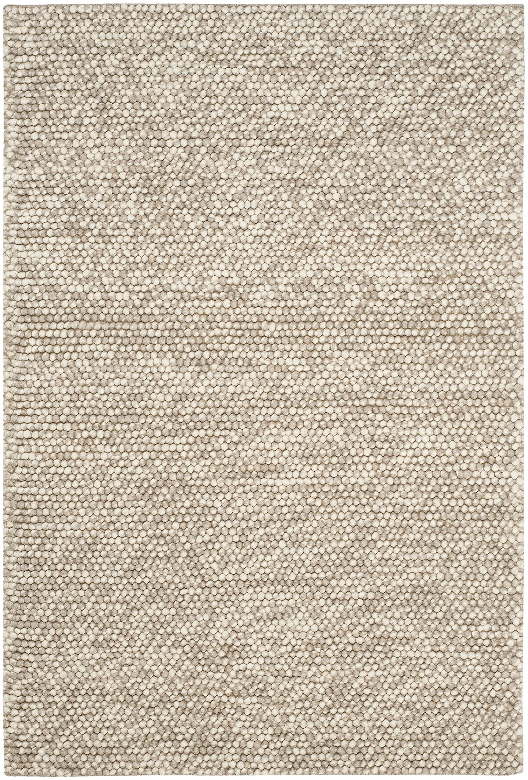 SAFAVIEH Area Rug 8x10 - Natura Collection - Large - Ivory, Handmade Wool Blend, Textured Design, Ideal for Living Room, Bedroom, Dining Space (NAT620A)