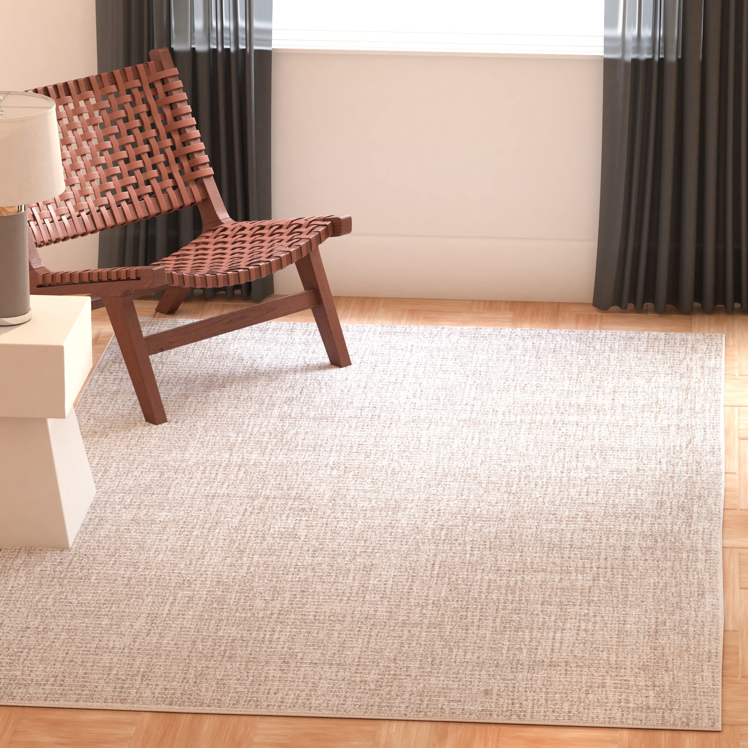 SAFAVIEH Area Rug 8x10 - Abstract Collection - Large - Ivory & Grey, Handmade Wool, Ideal for Living Room, Bedroom, Office, Dining Space (ABT468G)