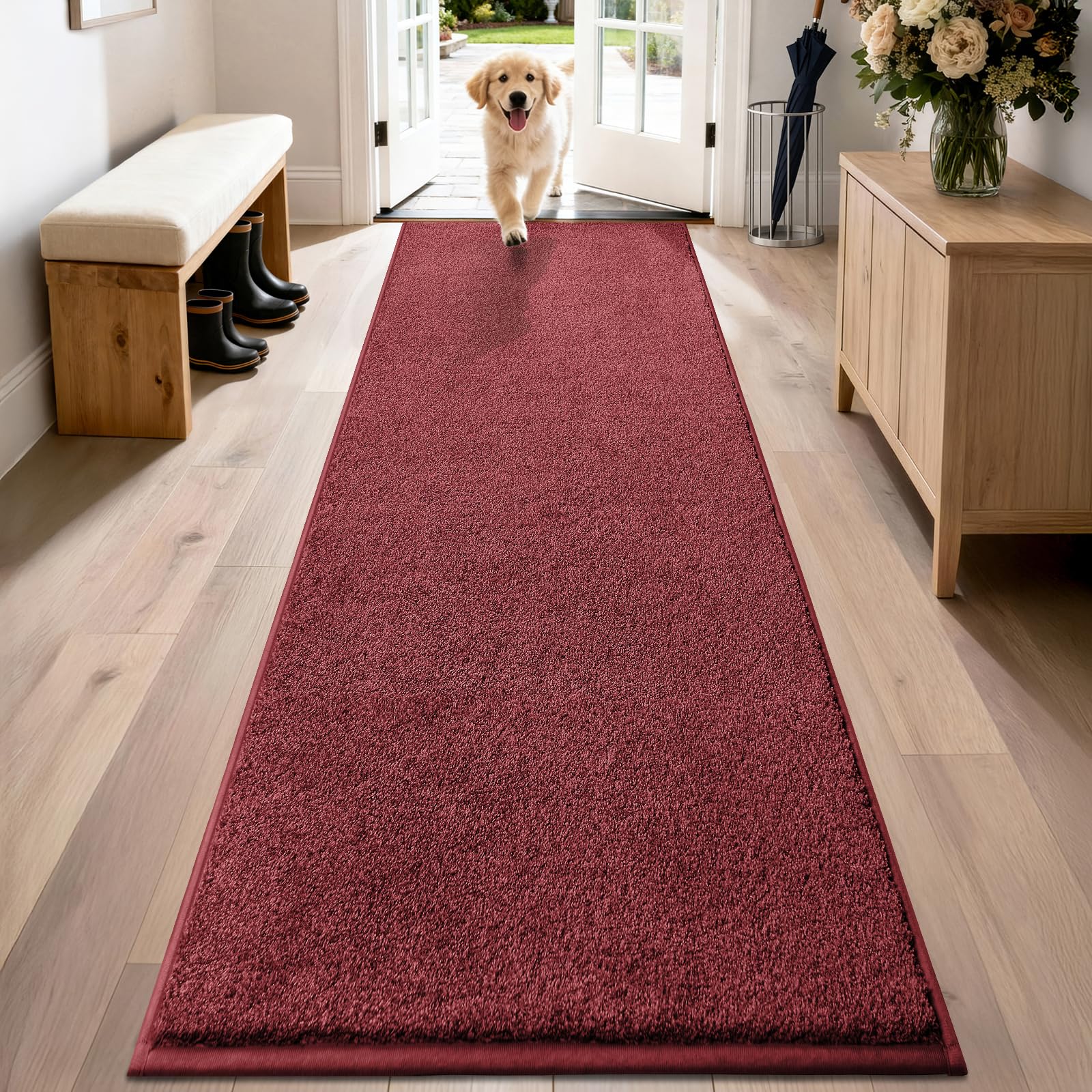 PURRUGS Dirt Trapping Door Mat 24" x 35.5", Non-Slip Machine Washable Entryway Rug, Dog Doormat, Indoor Front Door Mat, Super Absorbent Entry Rug for Muddy Shoes & Paws, Charcoal