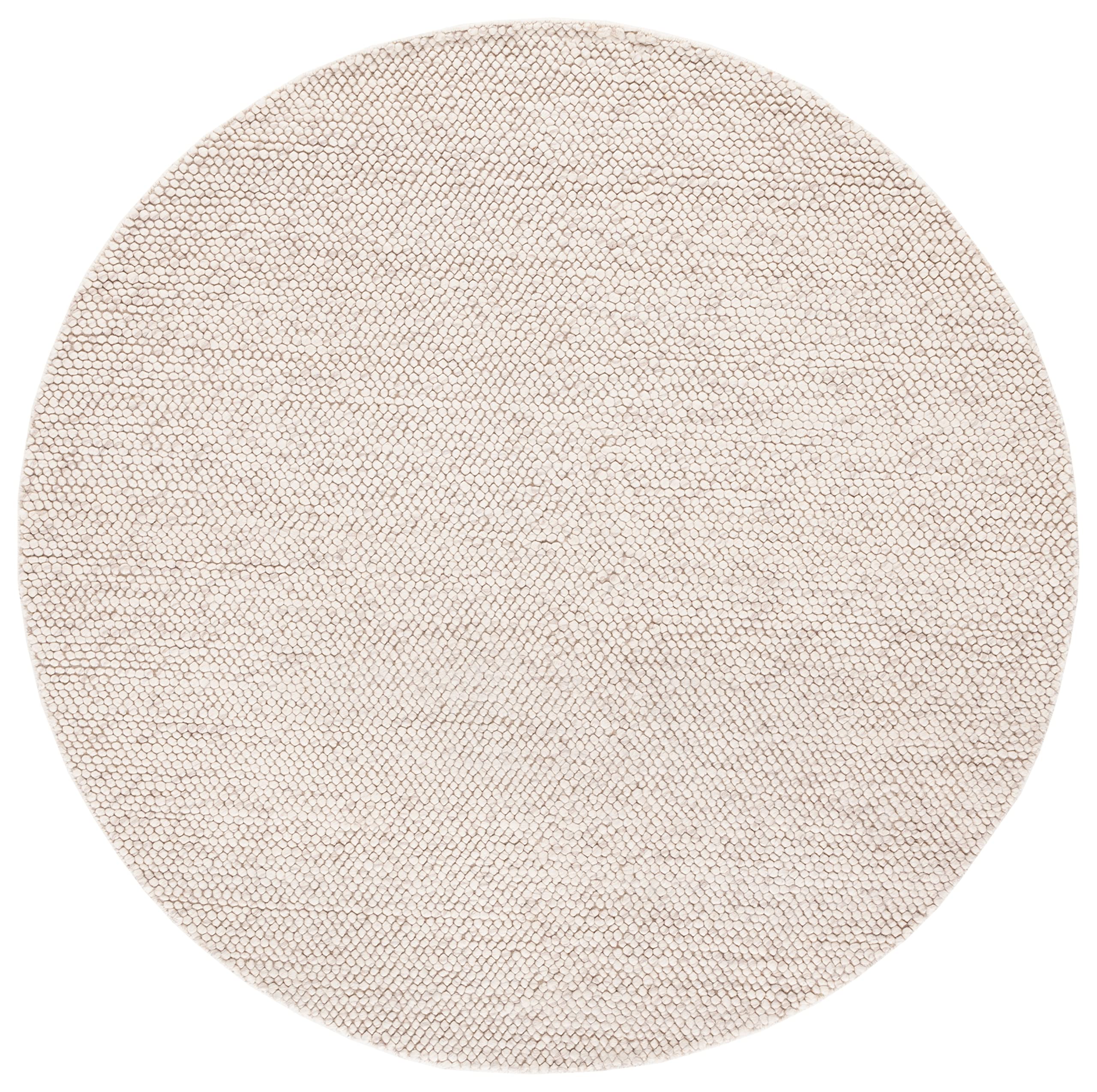 SAFAVIEH Area Rug 8x10 - Natura Collection - Large - Beige & Ivory, Handmade Wool Blend, Textured Design, Ideal for Living Room, Bedroom, Dining Space (NAT425B)