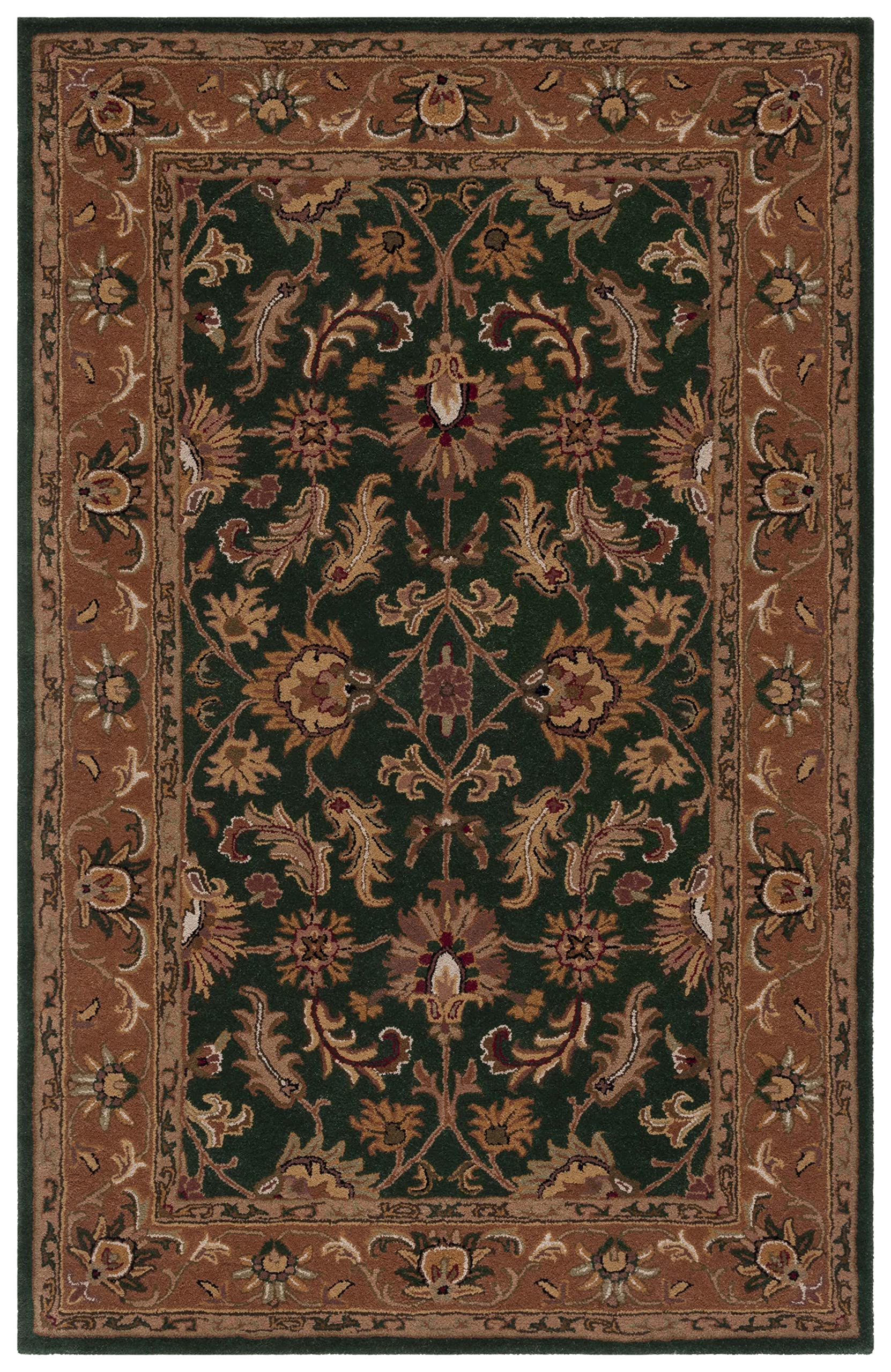 SAFAVIEH Heritage Collection Area Rug - 9' x 12', Black & Beige, Handmade Traditional Oriental Wool, Ideal for High Traffic Areas in Living Room, Bedroom (HG628B)