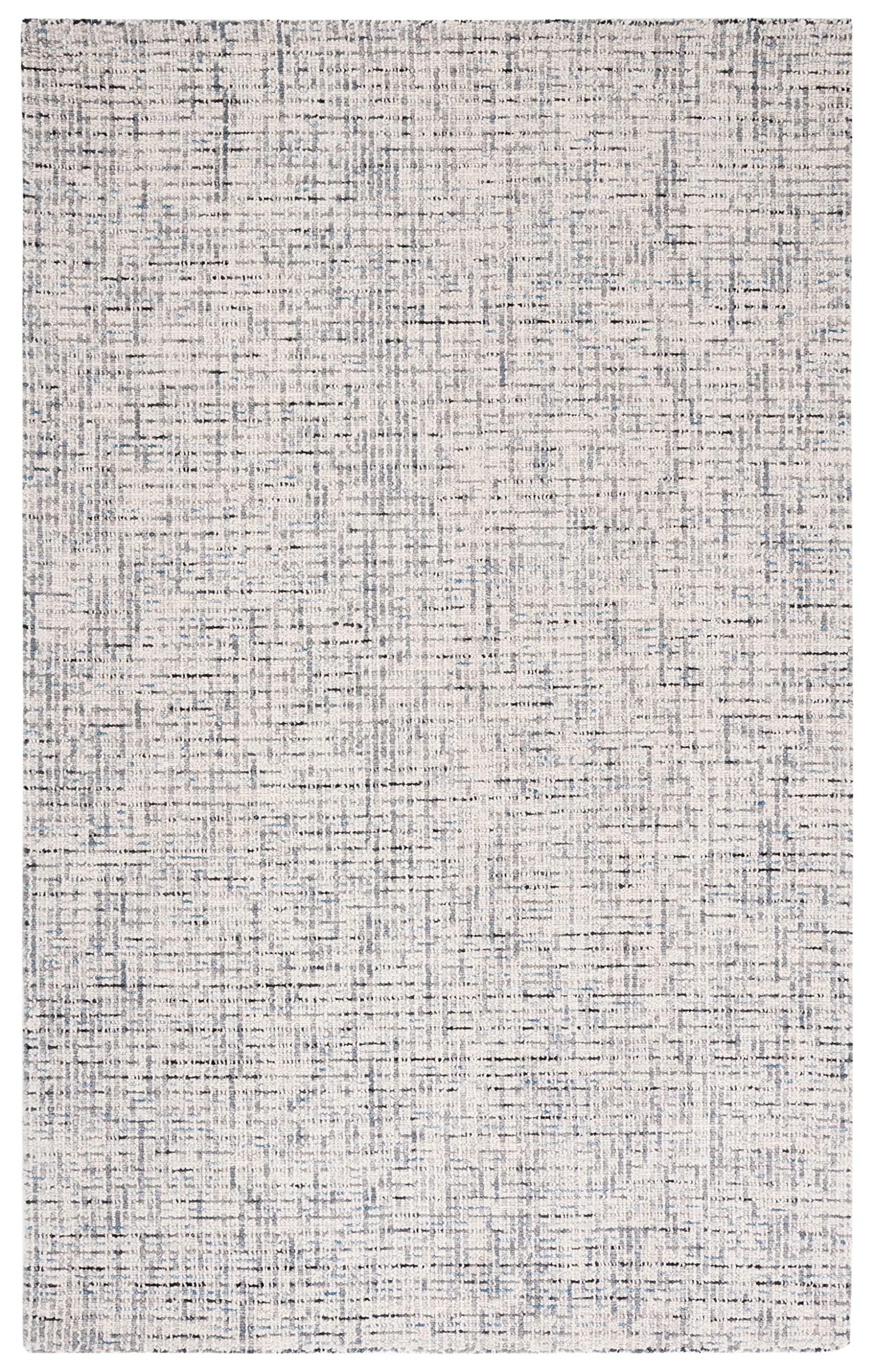 SAFAVIEH Area Rug 8x10 - Abstract Collection - Large - Ivory & Grey, Handmade Wool, Ideal for Living Room, Bedroom, Office, Dining Space (ABT468G)
