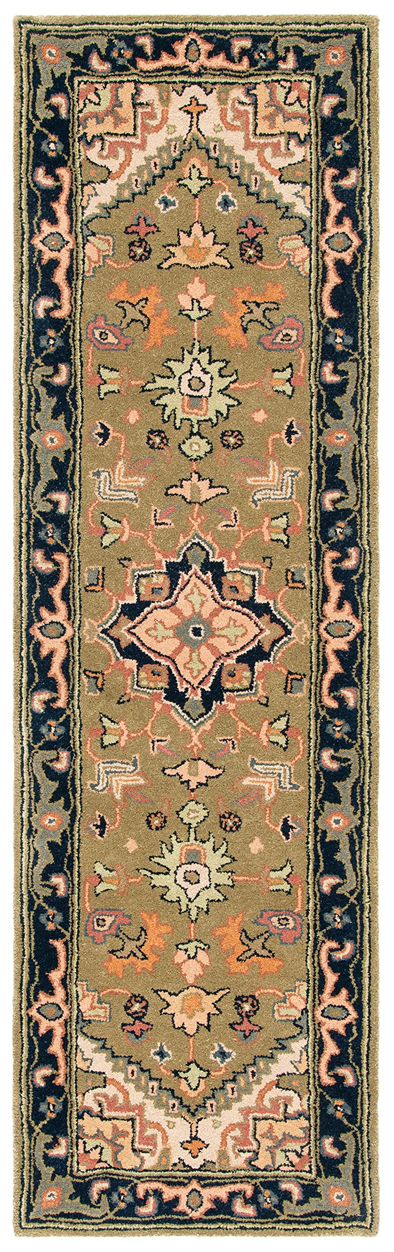 SAFAVIEH Area Rug 8x10 - Heritage Collection - Large - Red, Handmade Wool, Traditional Oriental Medallion Design, Ideal for Living Room, Bedroom, Dining Space (HG625A)