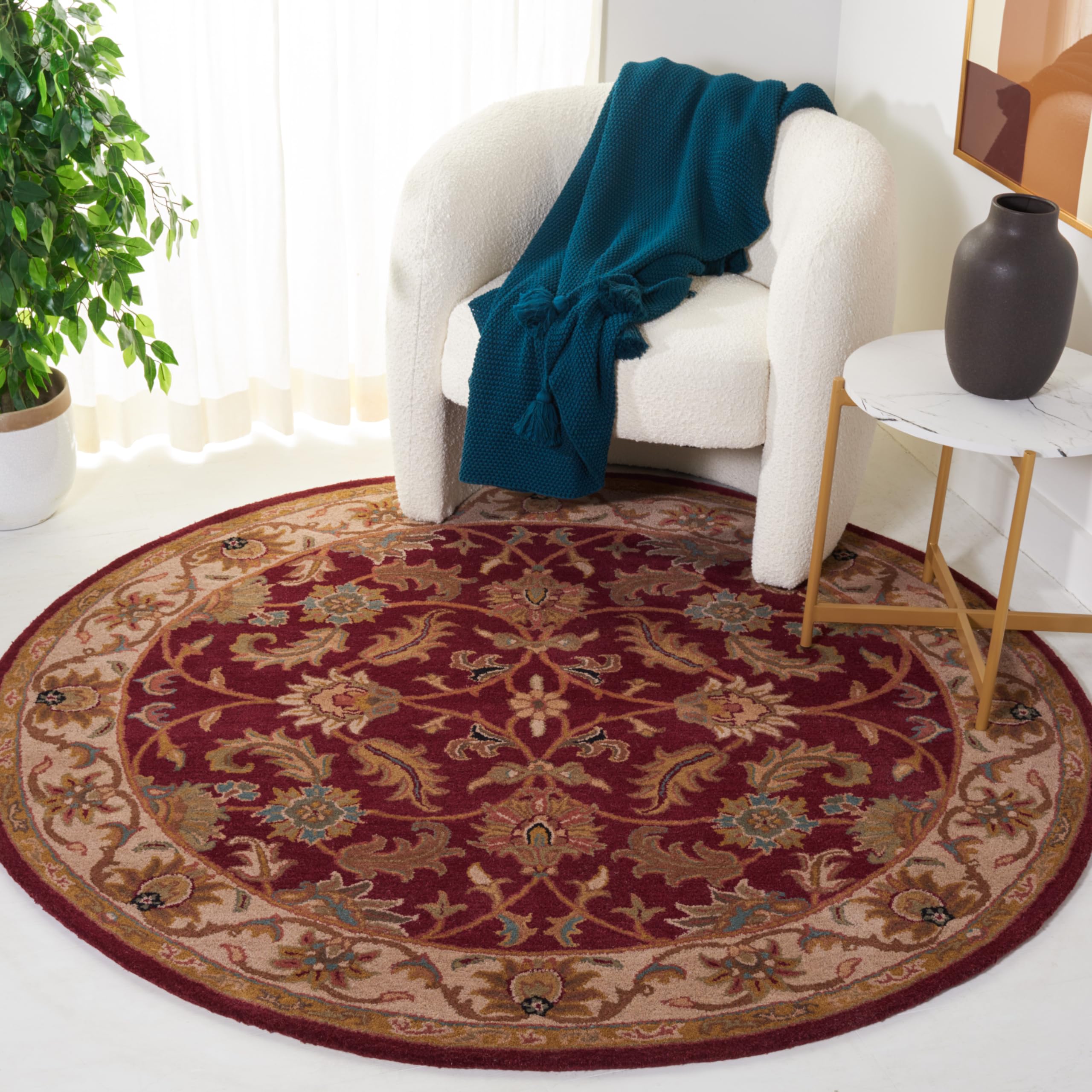 SAFAVIEH Heritage Collection Area Rug - 9' x 12', Black & Beige, Handmade Traditional Oriental Wool, Ideal for High Traffic Areas in Living Room, Bedroom (HG628B)
