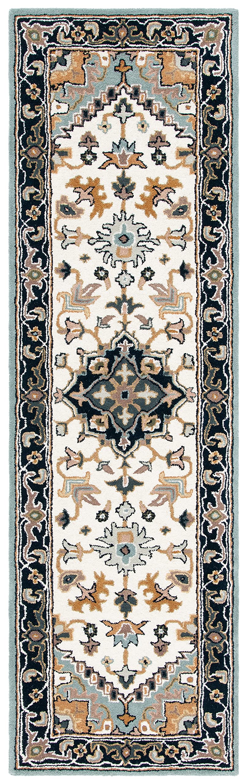 SAFAVIEH Area Rug 8x10 - Heritage Collection - Large - Red, Handmade Wool, Traditional Oriental Medallion Design, Ideal for Living Room, Bedroom, Dining Space (HG625A)