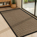 LEKEEPGO Ultra Thin Indoor Door Mat 36"x59", Low-Profile Door Mat Indoor Entrance, Non Slip Rubber Backing Inside Doormat Washable Welcome Front Entryway Dirt Trapper Entry Mat, Khaki