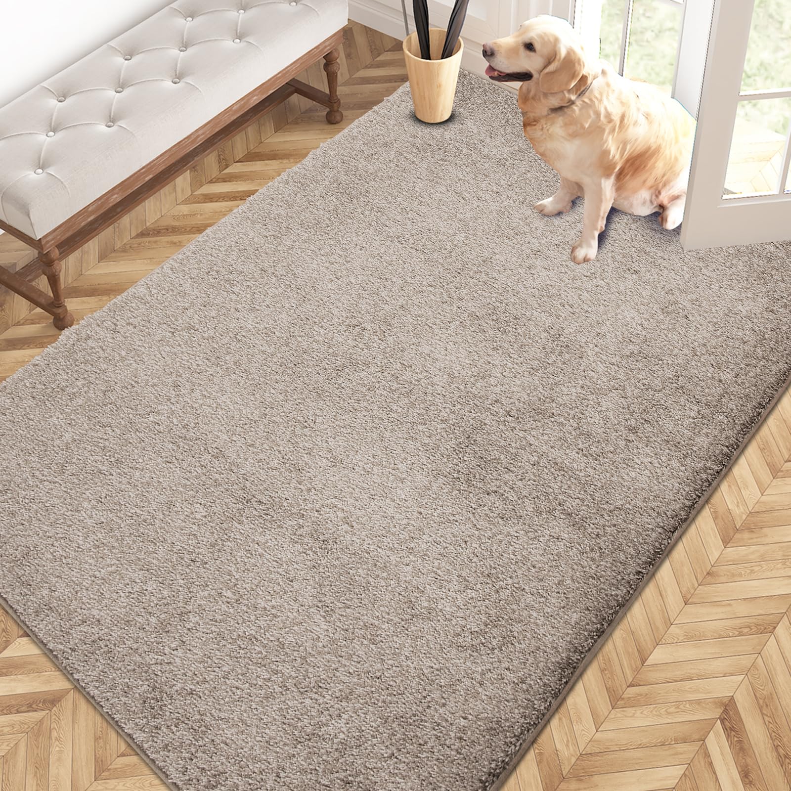 PURRUGS Dirt Trapping Door Mat 24" x 35.5", Non-Slip Machine Washable Entryway Rug, Dog Doormat, Indoor Front Door Mat, Super Absorbent Entry Rug for Muddy Shoes & Paws, Charcoal