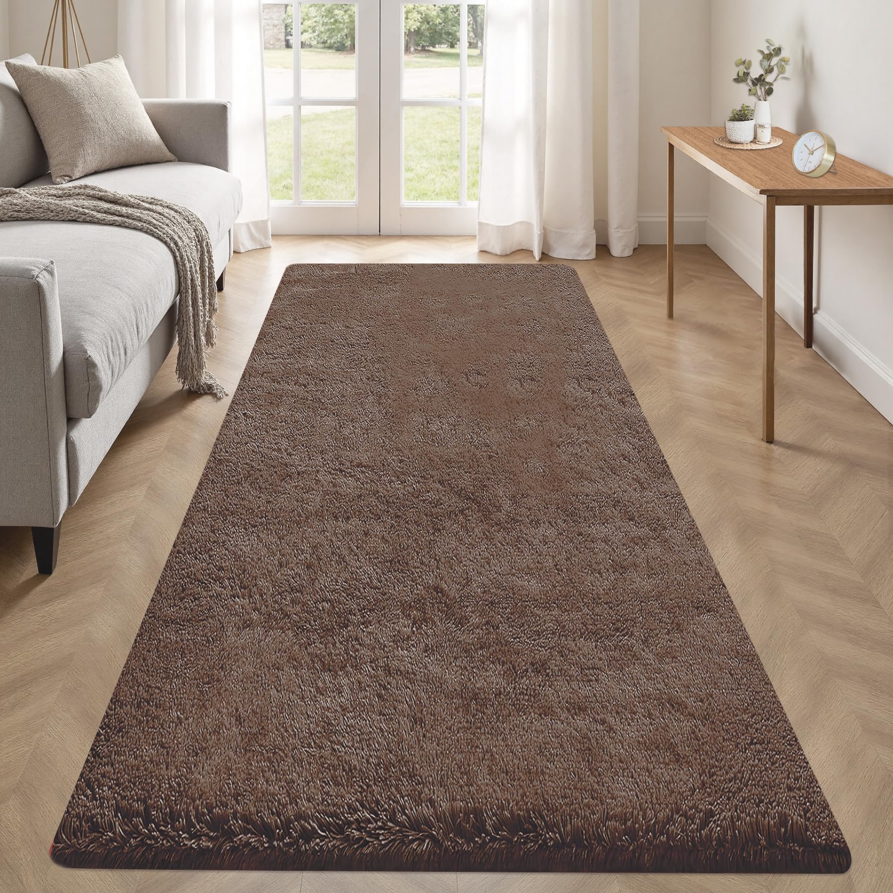 8x10 Area Rugs for Living Room: Fluffy Shag Soft Washable Rug Large Fuzzy Plush Indoor Carpet for Bedroom Nursery Playroom Kids Girls Boys Room (Camel, 8'x10')