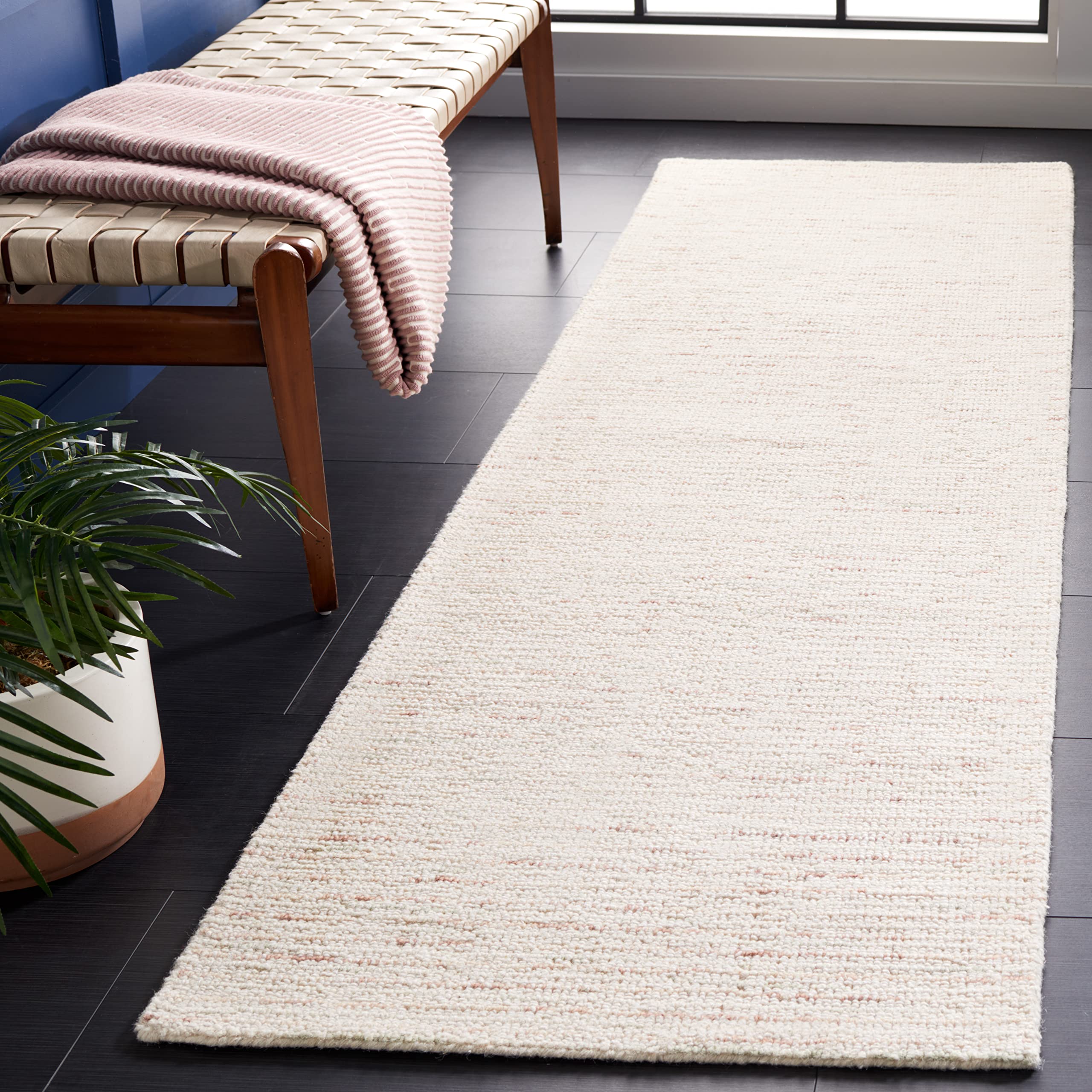 SAFAVIEH Area Rug 8x10 - Abstract Collection - Large - Ivory & Grey, Handmade Wool, Ideal for Living Room, Bedroom, Office, Dining Space (ABT468G)