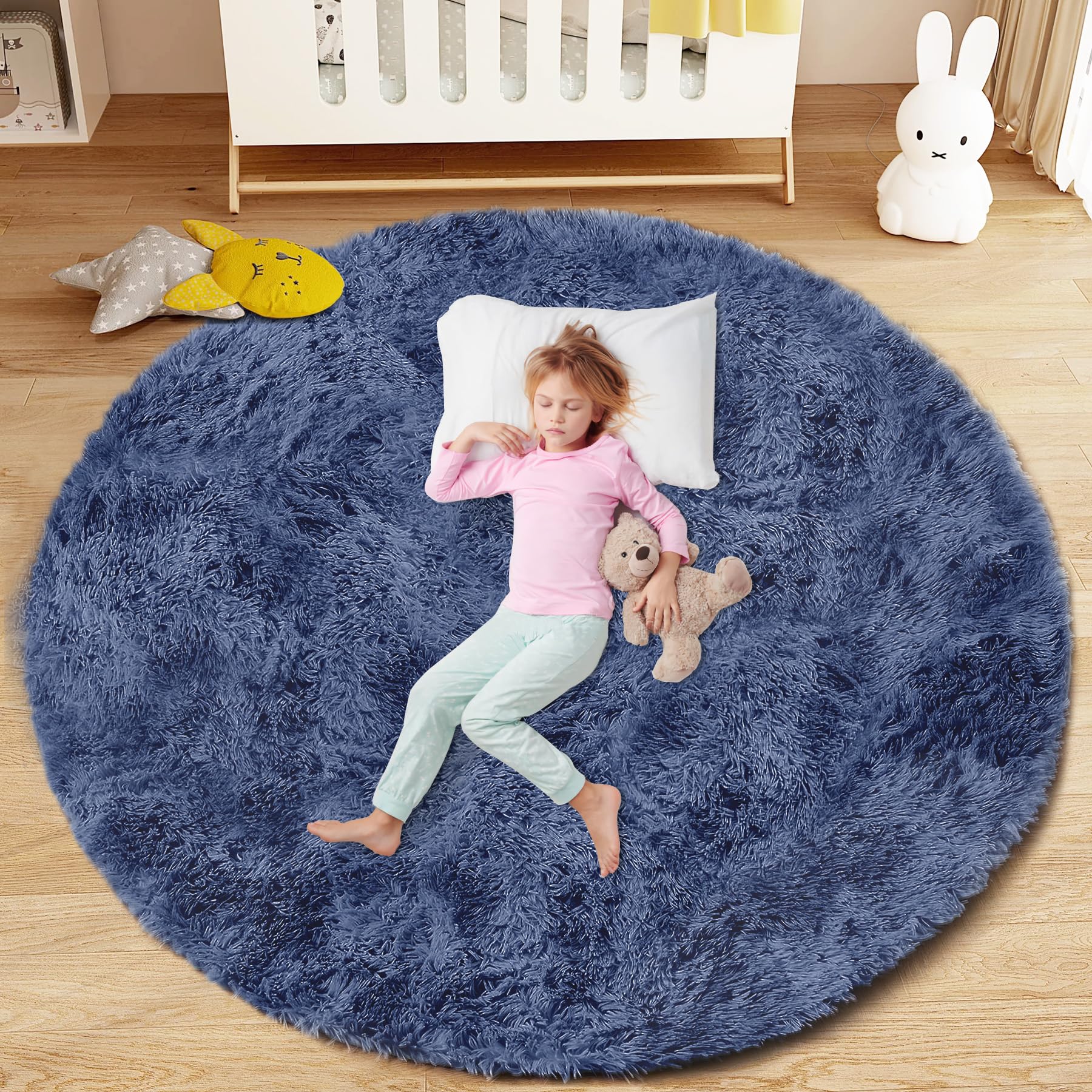 8x10 Area Rugs for Living Room: Fluffy Shag Soft Washable Rug Large Fuzzy Plush Indoor Carpet for Bedroom Nursery Playroom Kids Girls Boys Room (Camel, 8'x10')