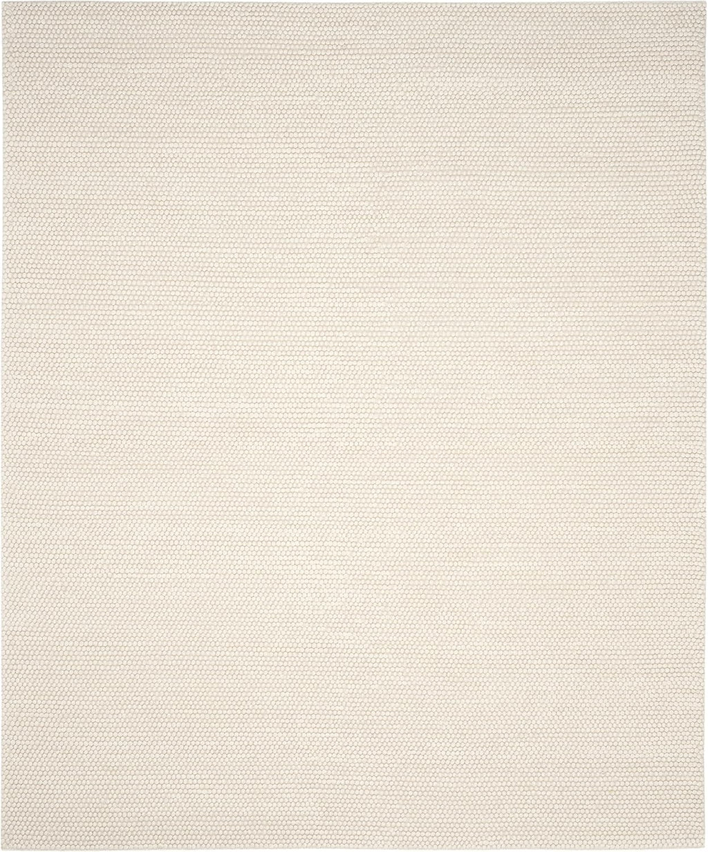 SAFAVIEH Area Rug 8x10 - Natura Collection - Large - Ivory, Handmade Wool Blend, Textured Design, Ideal for Living Room, Bedroom, Dining Space (NAT620A)
