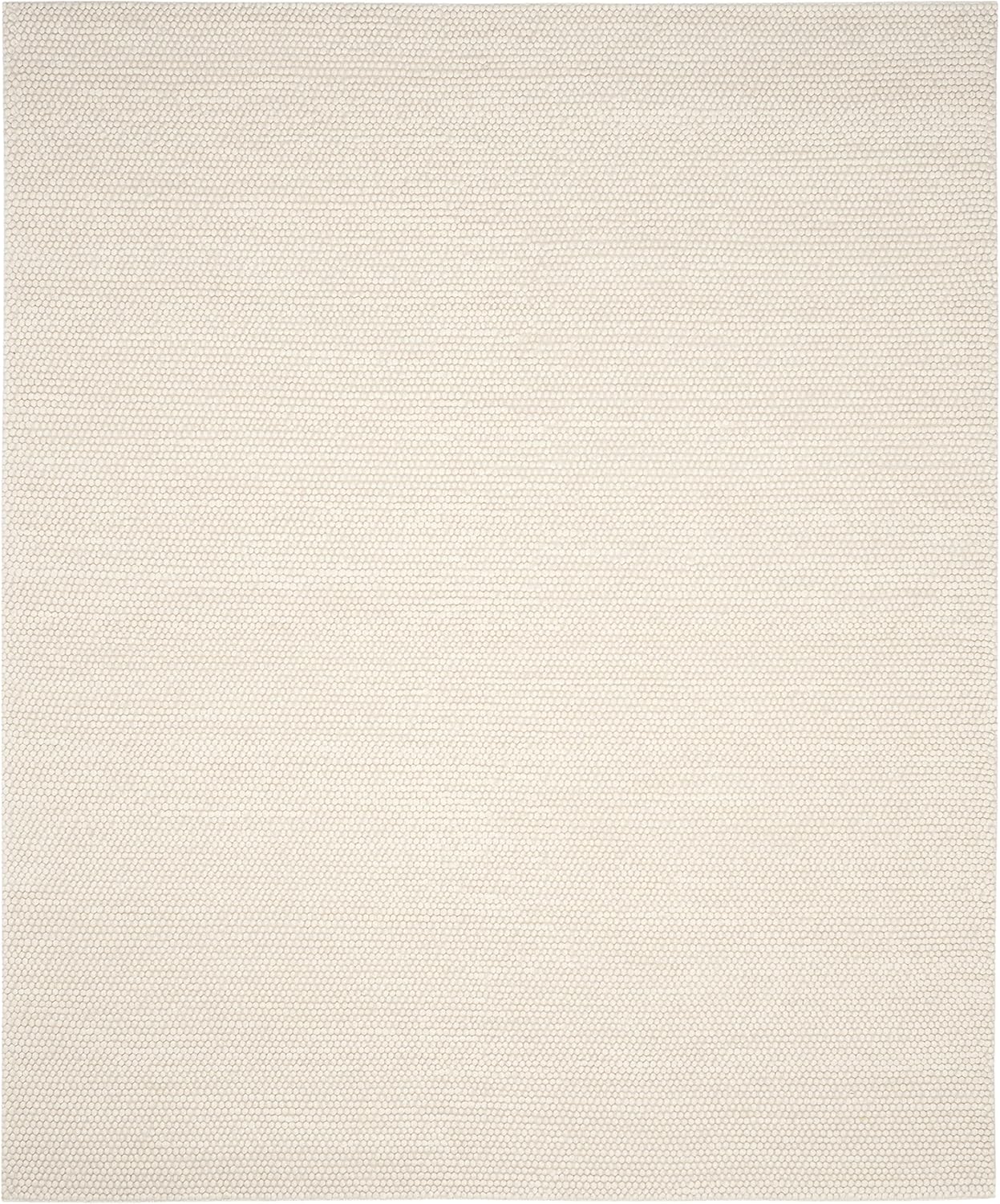 SAFAVIEH Area Rug 8x10 - Natura Collection - Large - Ivory, Handmade Wool Blend, Textured Design, Ideal for Living Room, Bedroom, Dining Space (NAT620A)