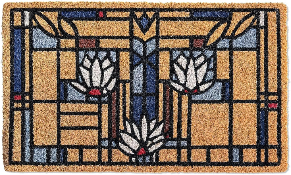Entryways Frank Lloyd Wright Foundation Doormat - Waterlilies, 18" x 30"
