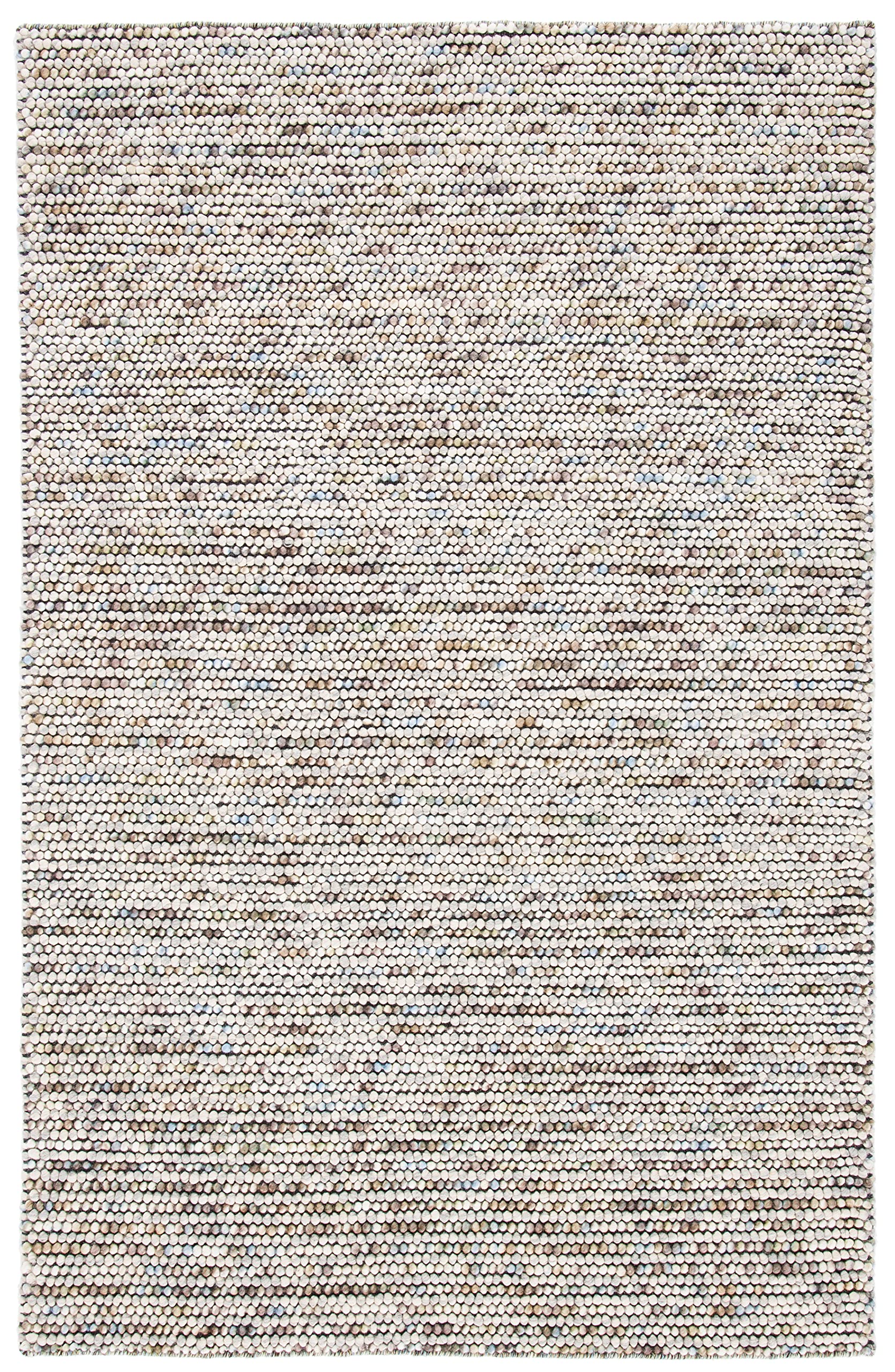 SAFAVIEH Area Rug 8x10 - Natura Collection - Large - Ivory, Handmade Wool Blend, Textured Design, Ideal for Living Room, Bedroom, Dining Space (NAT620A)