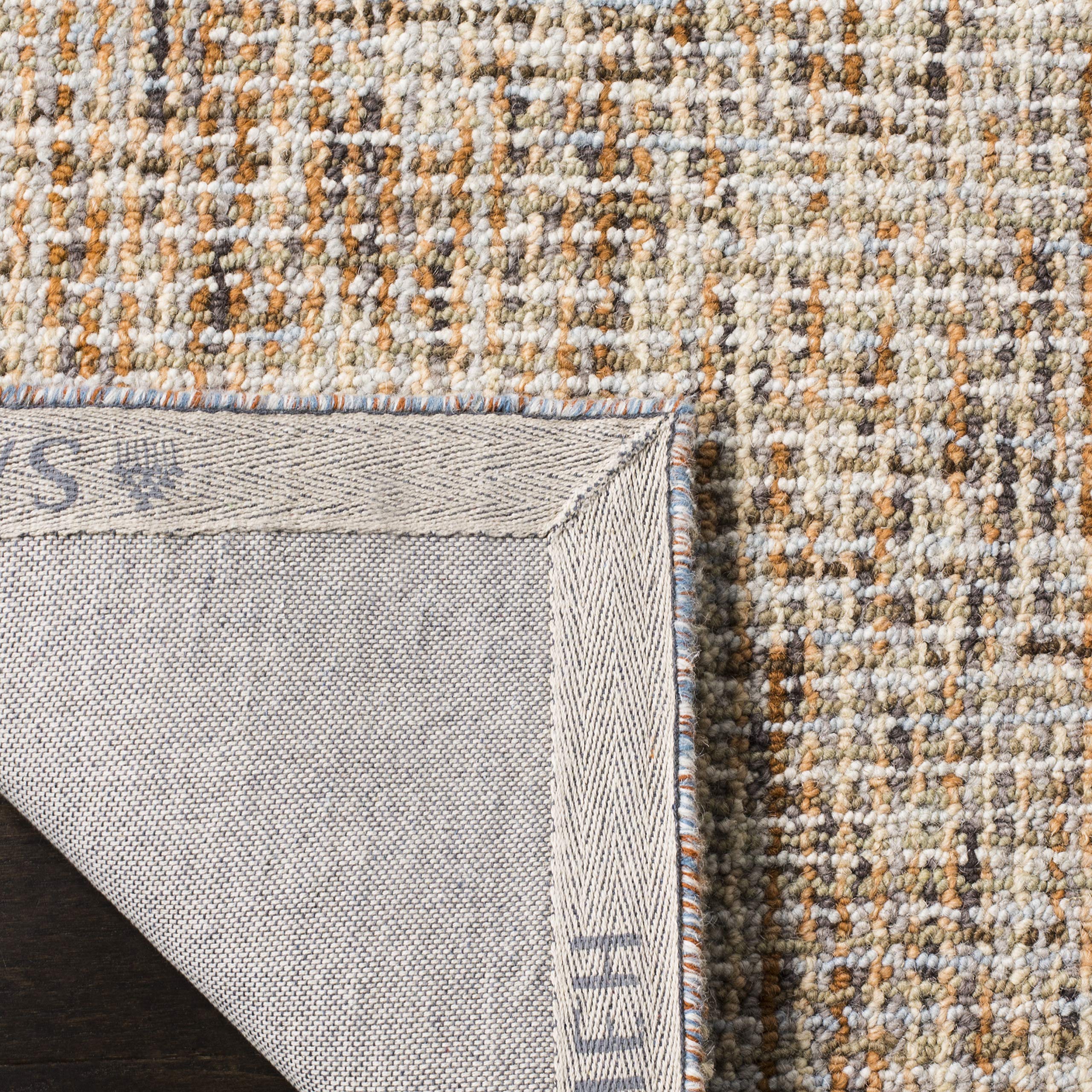 SAFAVIEH Area Rug 8x10 - Abstract Collection - Large - Ivory & Grey, Handmade Wool, Ideal for Living Room, Bedroom, Office, Dining Space (ABT468G)