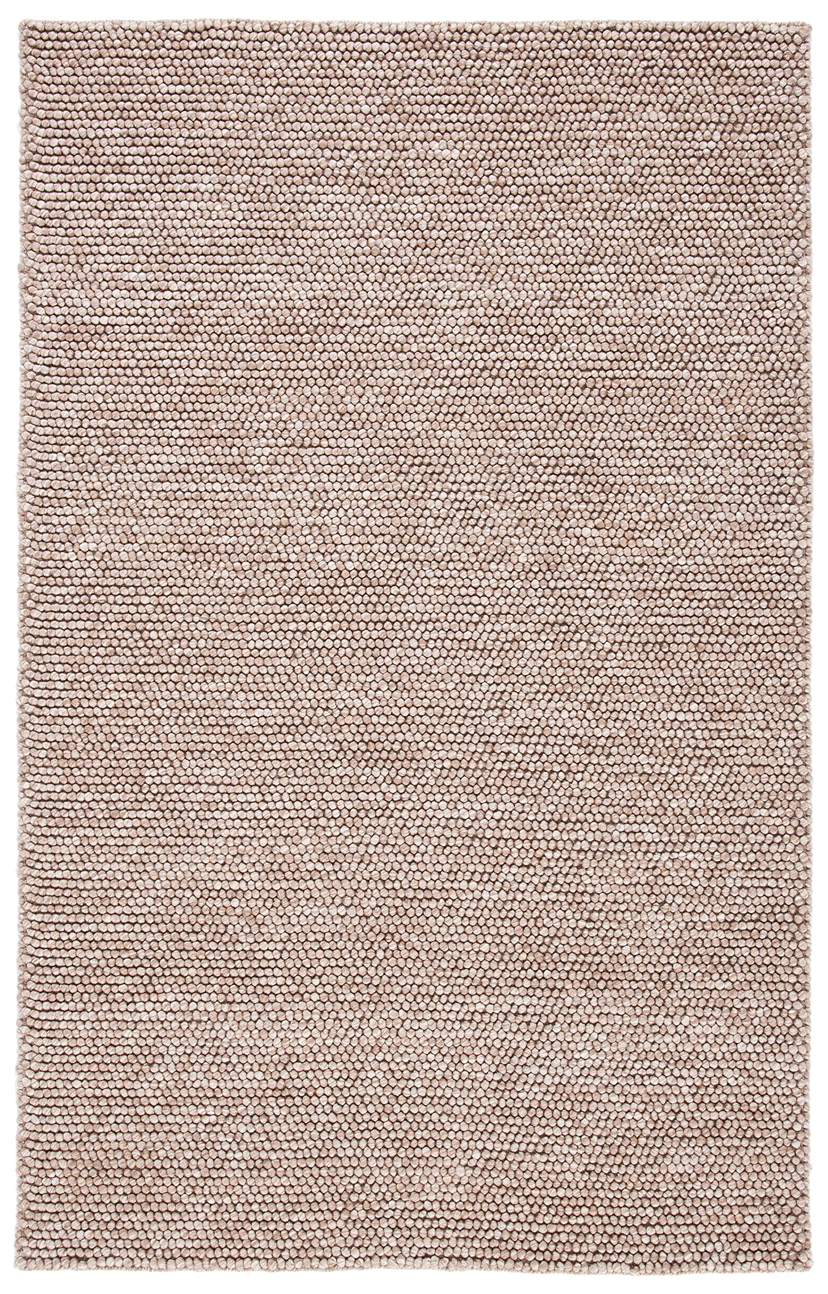 SAFAVIEH Area Rug 8x10 - Natura Collection - Large - Ivory, Handmade Wool Blend, Textured Design, Ideal for Living Room, Bedroom, Dining Space (NAT620A)