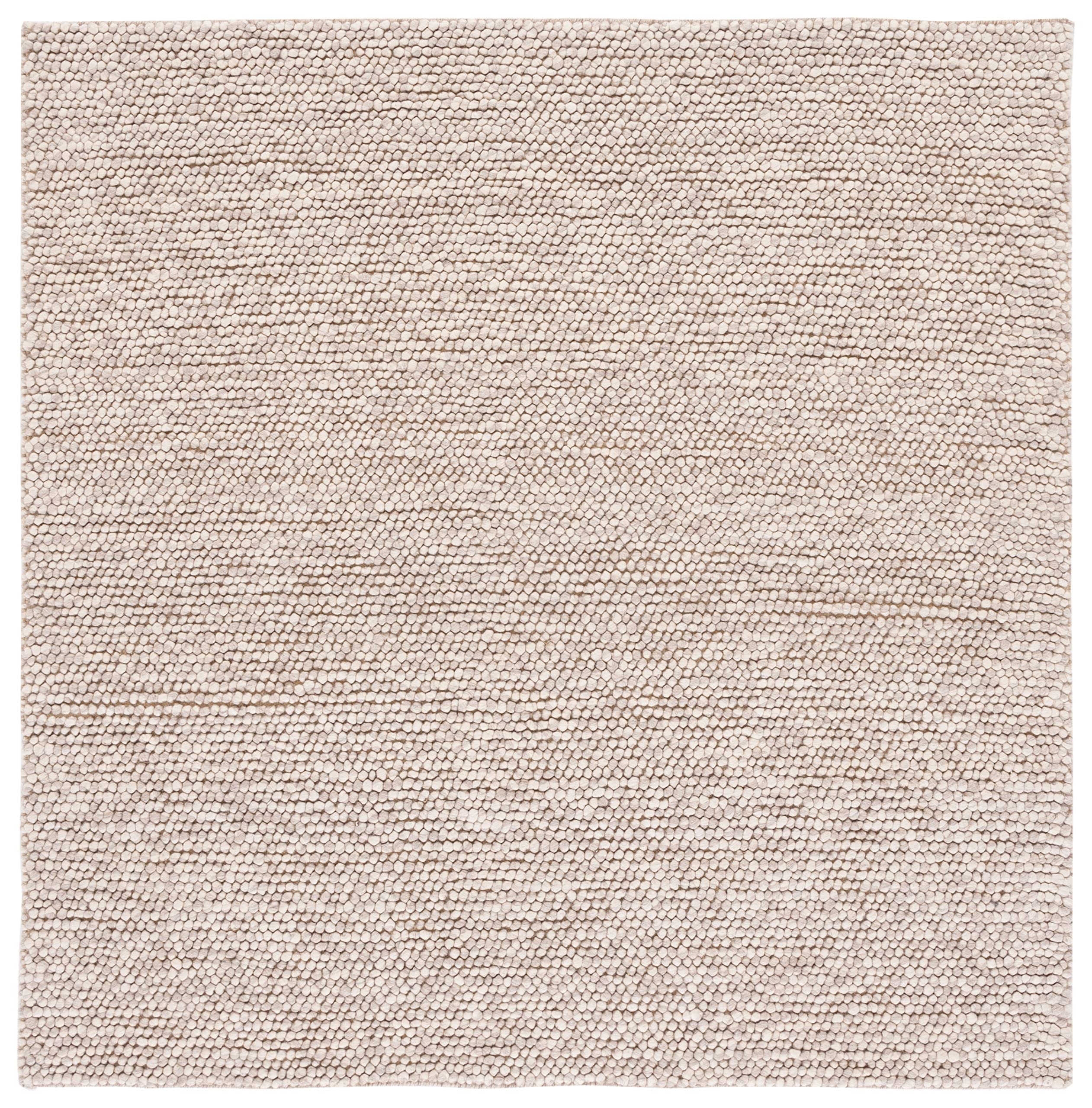 SAFAVIEH Area Rug 8x10 - Natura Collection - Large - Ivory, Handmade Wool Blend, Textured Design, Ideal for Living Room, Bedroom, Dining Space (NAT620A)