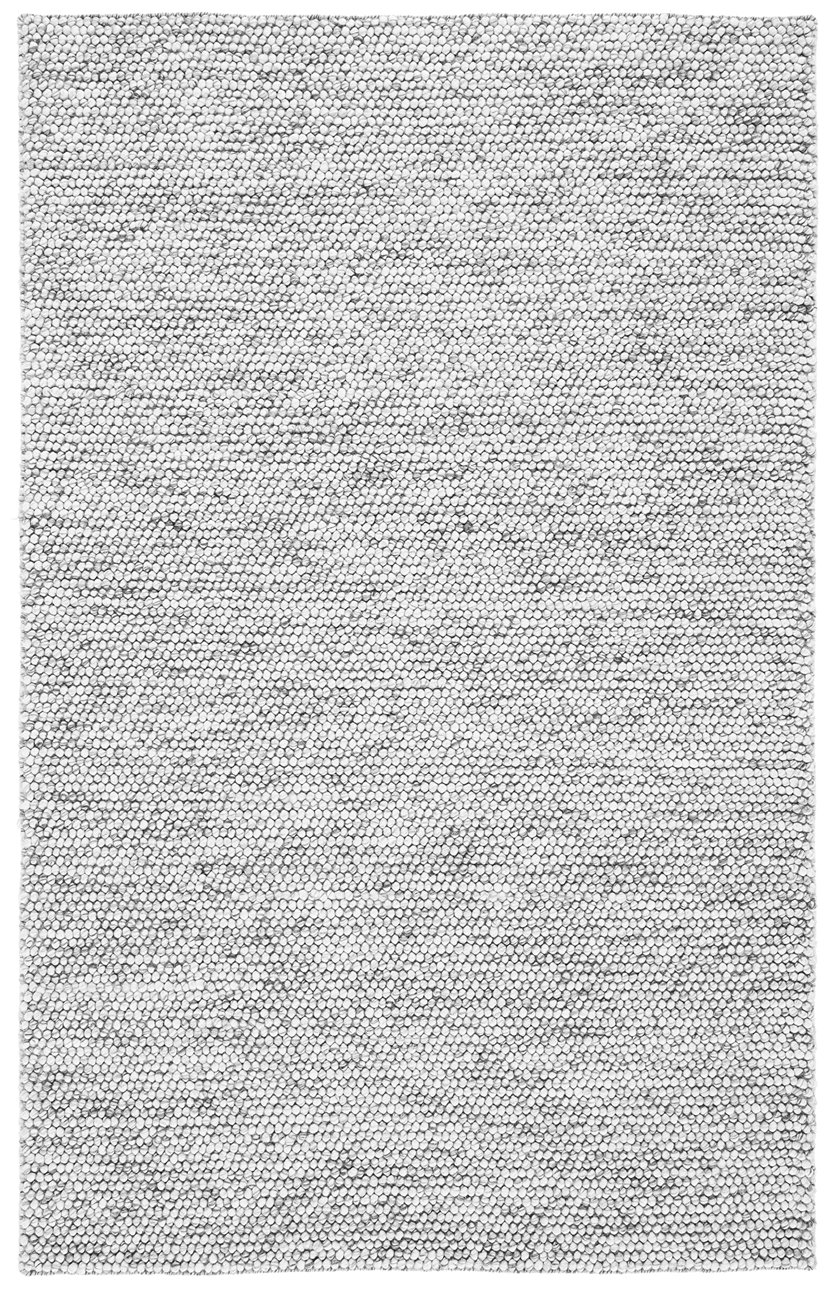 SAFAVIEH Area Rug 8x10 - Natura Collection - Large - Ivory, Handmade Wool Blend, Textured Design, Ideal for Living Room, Bedroom, Dining Space (NAT620A)