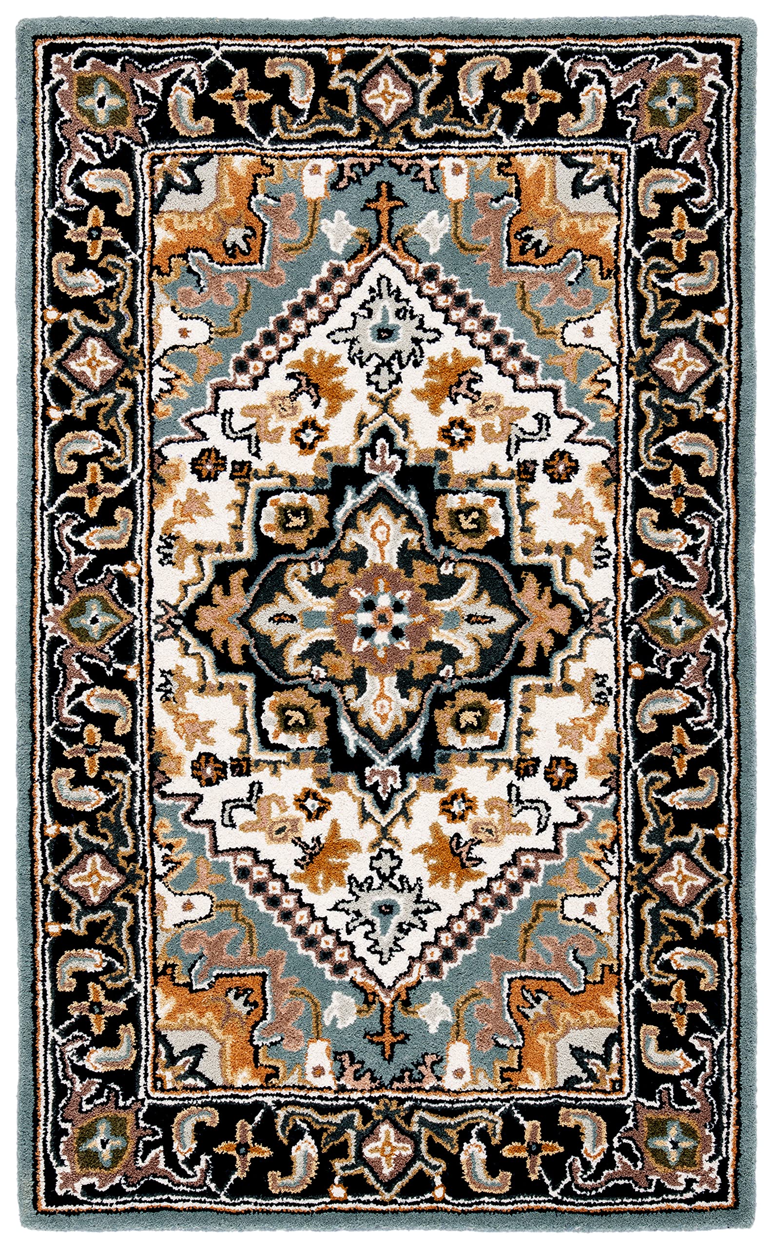 SAFAVIEH Area Rug 8x10 - Heritage Collection - Large - Red, Handmade Wool, Traditional Oriental Medallion Design, Ideal for Living Room, Bedroom, Dining Space (HG625A)