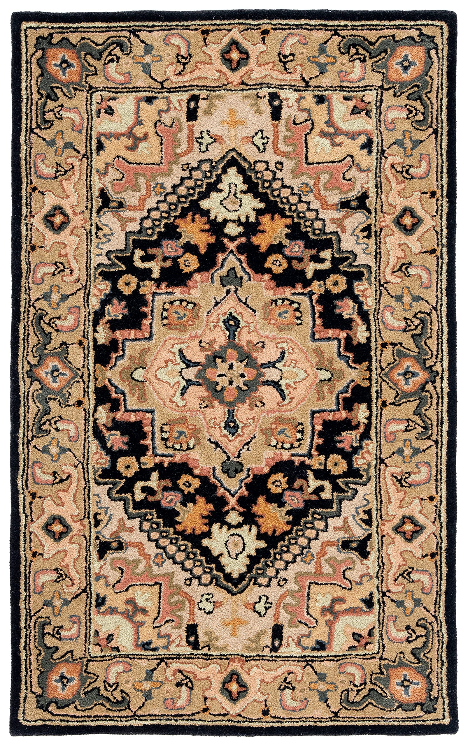 SAFAVIEH Area Rug 8x10 - Heritage Collection - Large - Red, Handmade Wool, Traditional Oriental Medallion Design, Ideal for Living Room, Bedroom, Dining Space (HG625A)